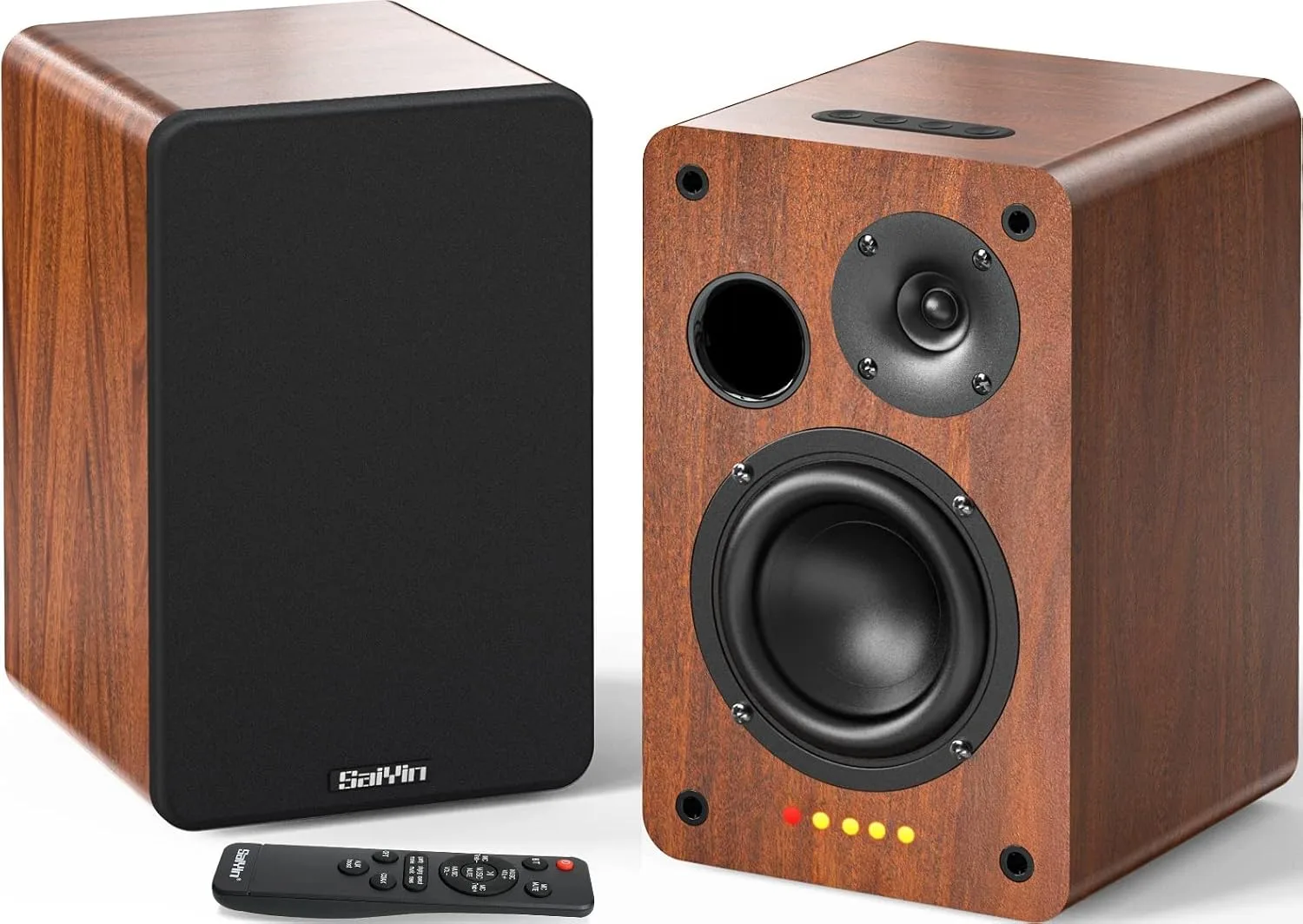 Saiyin Powered Bluetooth Bookshelf Speakers