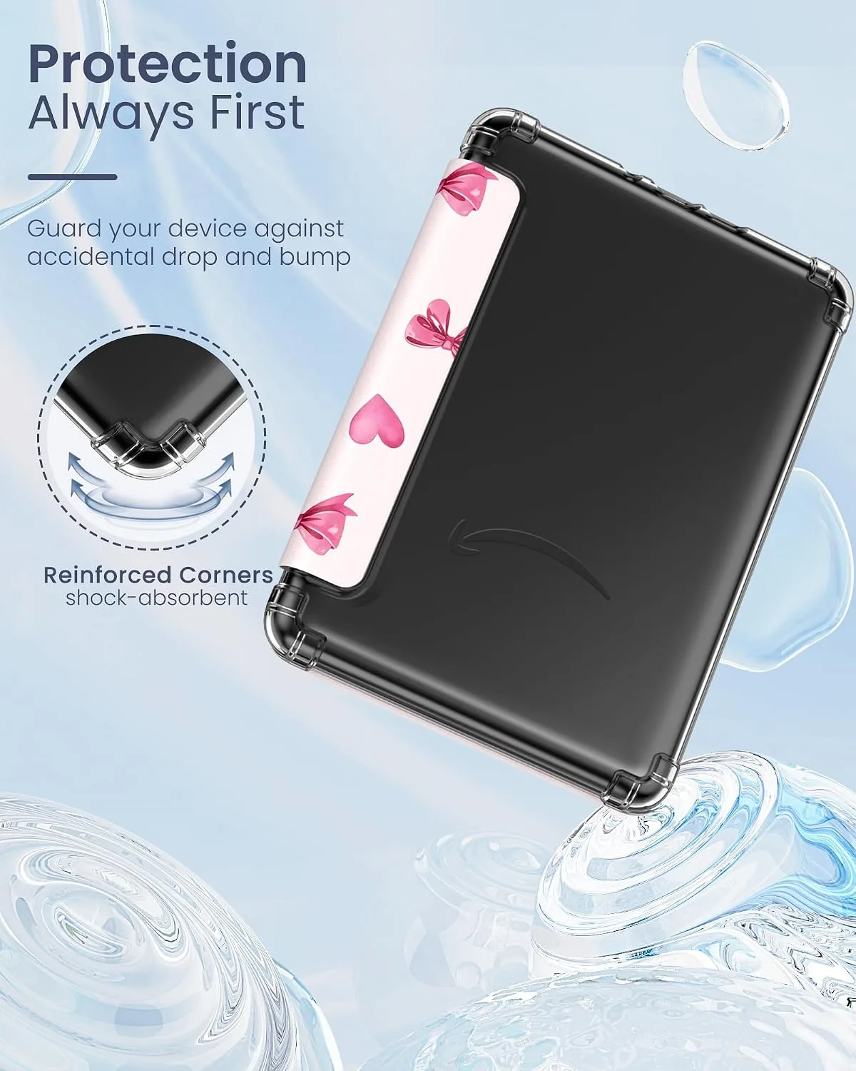 MoKo Case for Kindle Paperwhite 12th Gen & Colorsoft 2024, Cherry Bow