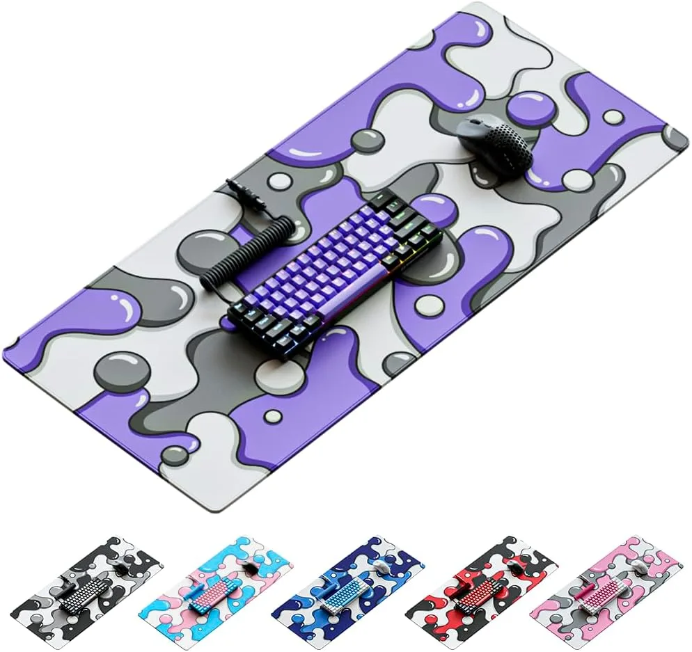 Kraken Gaming Mouse Pad Large Purple XXL Mouse Pad for Gaming - Desk Mat for Keyboard - Thick Artisan Mousepad for Desk (Lavender Drip)
