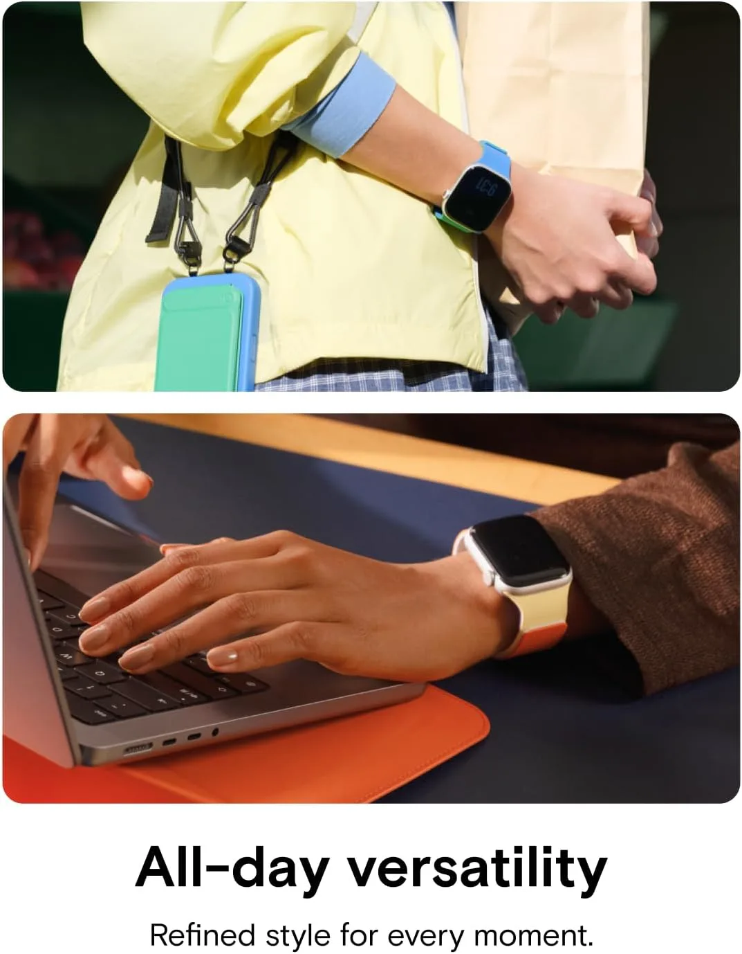 MOFT Snap Duo Watch Bands, Duo-Color Watch Band for Women &Men Daily Wear