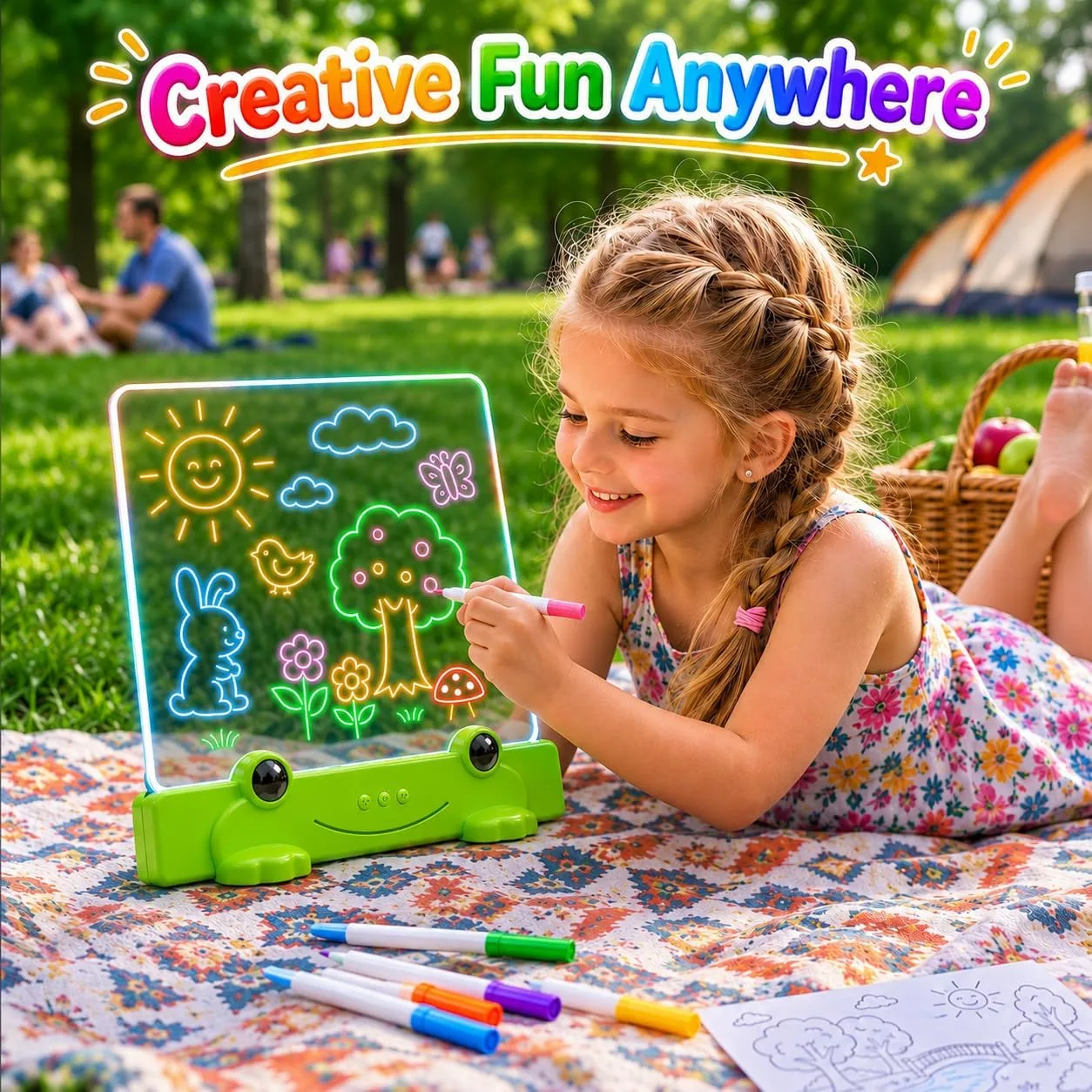 Laimiod 16" LED Drawing Board for Kids,Gift for Girls Boys Children Age 3-8
