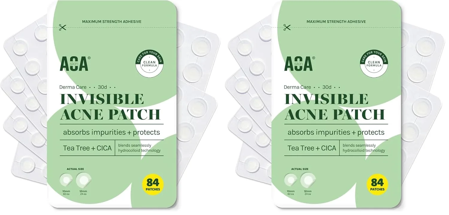 AOA Studio Absorbing Cover Healing Invisible Acne Patch Blemish Spot, Treatment, Facial Acne Patch Vegan, Cruelty Free, Hydrocolloid, Two Sizes 10mm 12mm (Total 84 Counts) (Pack of 2)