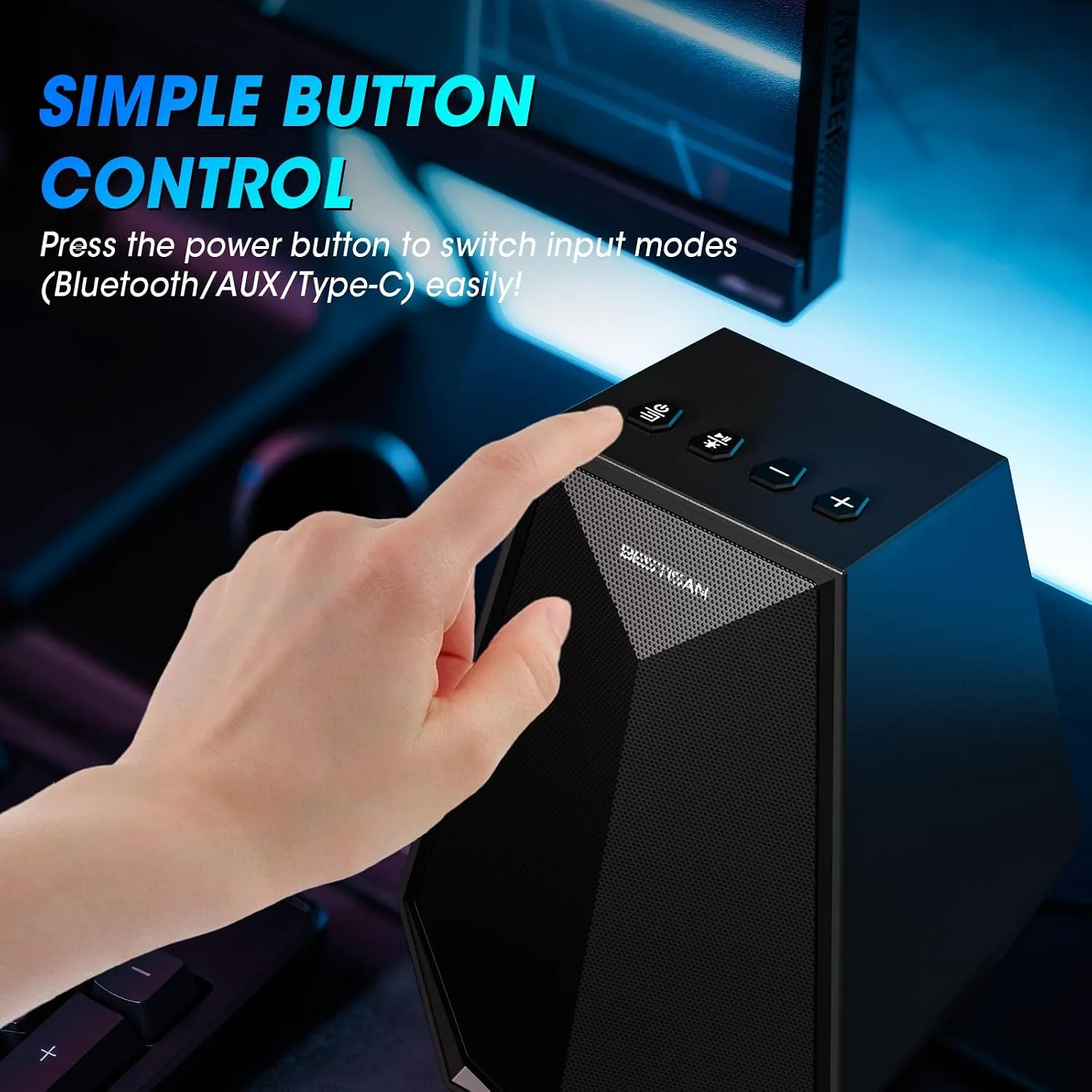 BESTISAN Computer Gaming Speakers for Desktop PC