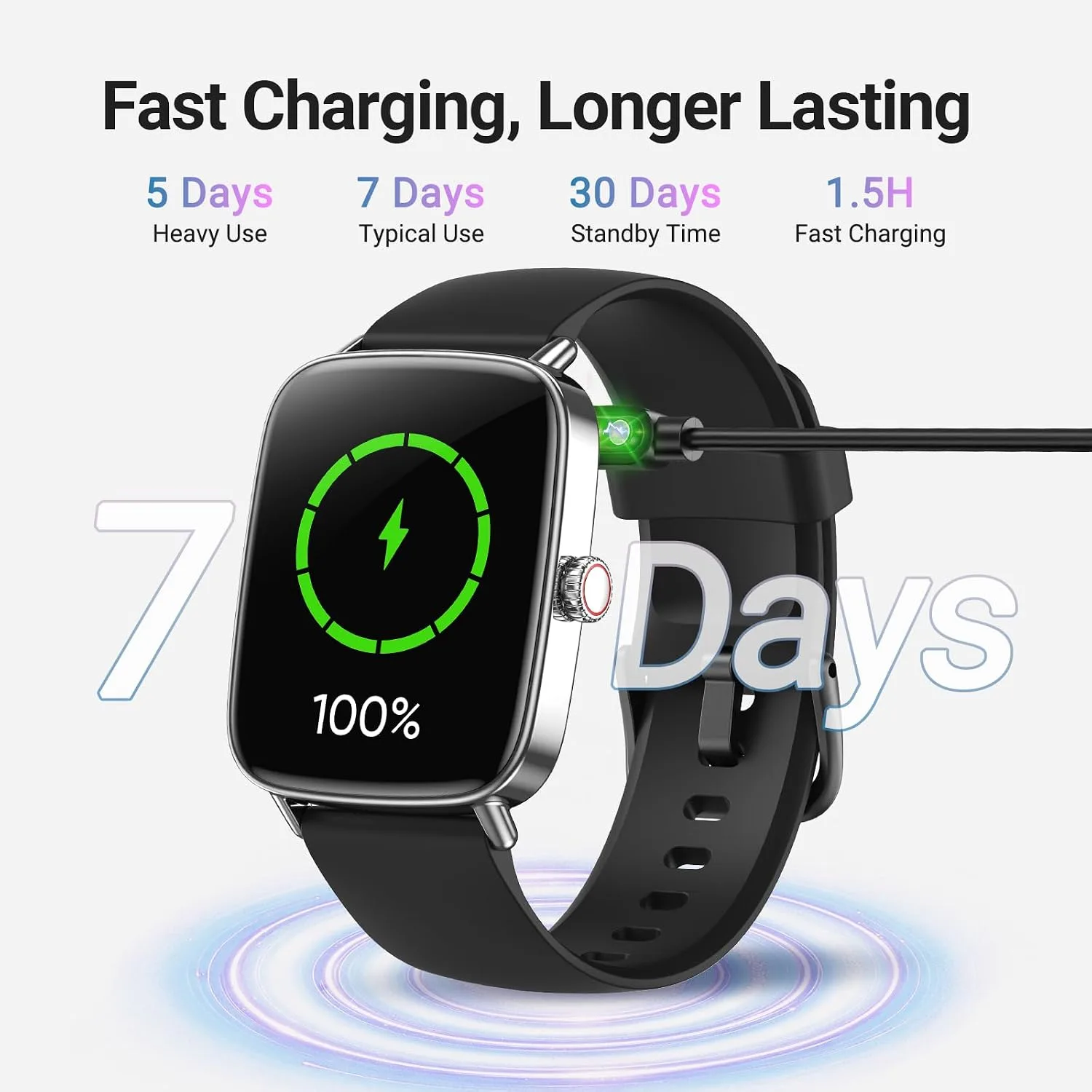 Fitpolo Smart Watches for Men/Women (2 Bands), 1.85" HD Smartwatch for Android iPhone Samsung, Bluetooth Calls, Heart Rate SpO2 Sleep Monitor, 120+ Sport Modes, IP68 Waterproof, 7-Day Battery