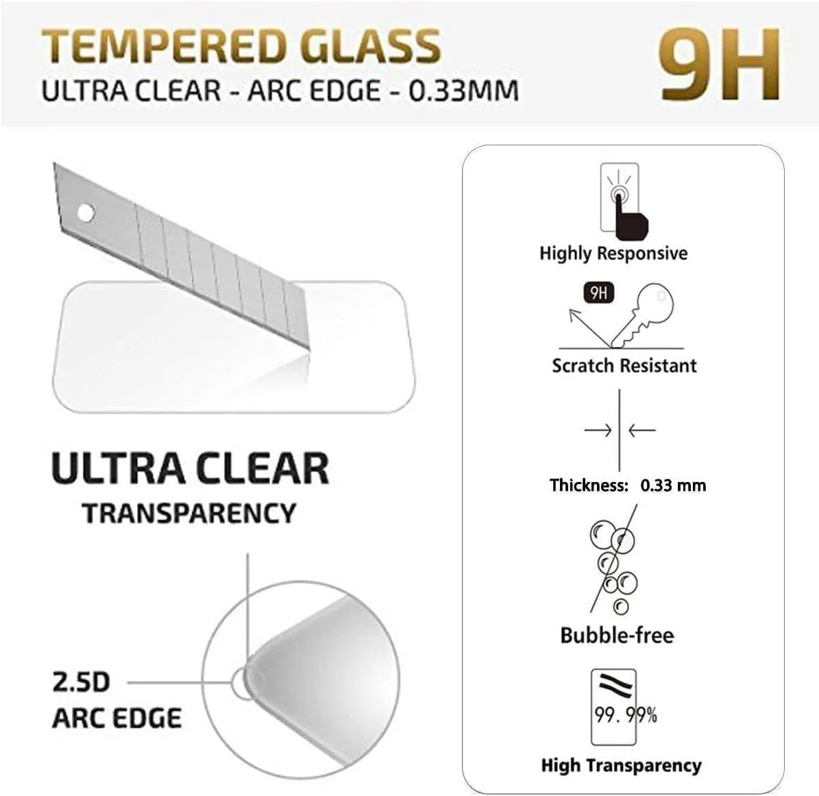NEW'C for Nintendo Switch OLED Model Screen Protector Tempered Glass