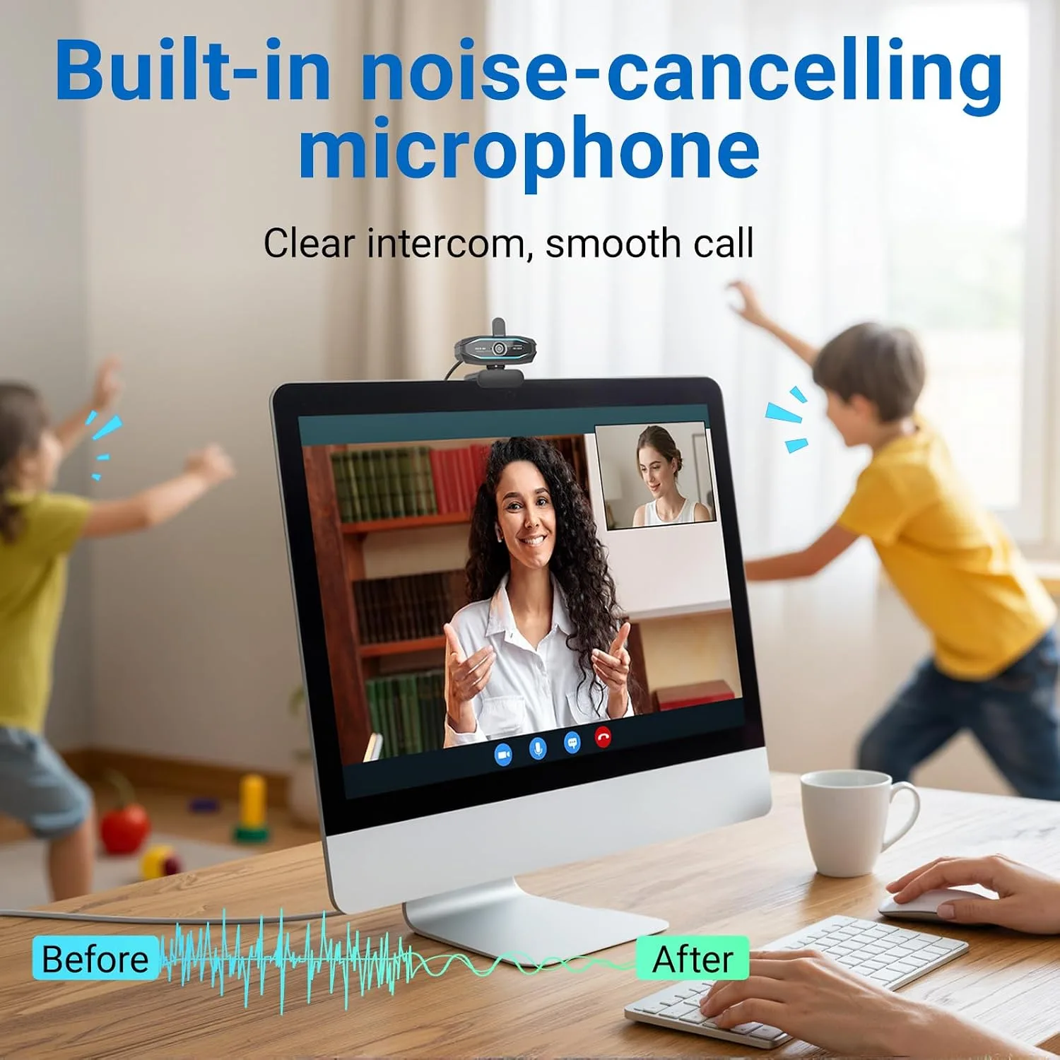 HD 1080P Gaming Webcam with Microphone,Streaming Camera Web Cam with RGB Light,Noise Cancellation, Privacy Cover,Plug and Play,Computer Camera for Desktop/Laptop,Video Calls/Conferencing/Streaming