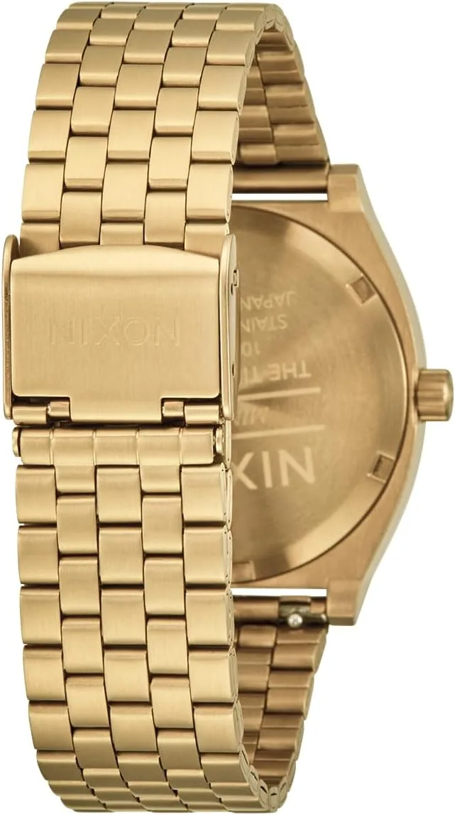 NIXON Time Teller A045 - 100m Water Resistant Men's Analog Fashion Watch (37mm Watch Face, 19.5mm-18mm Stainless Steel Band)