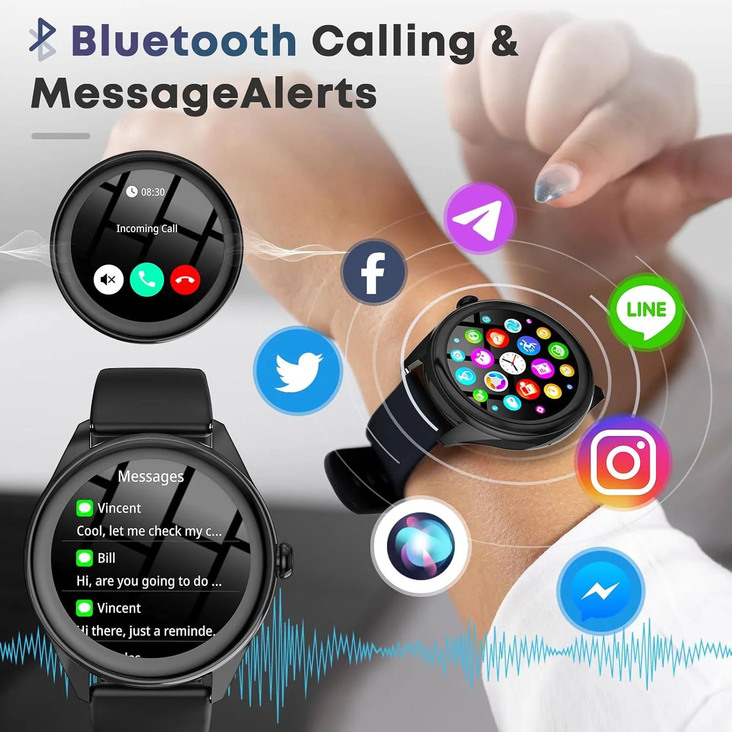 Smart Watch for Men, 1.39" HD Touchscreen Smartwatch with 120 Sports Modes, AI Voice Assistant, Heart Rate/Sleep Monitor, Bluetooth Call & Music Control Fitness Watch for iPhone/Android (Gray)