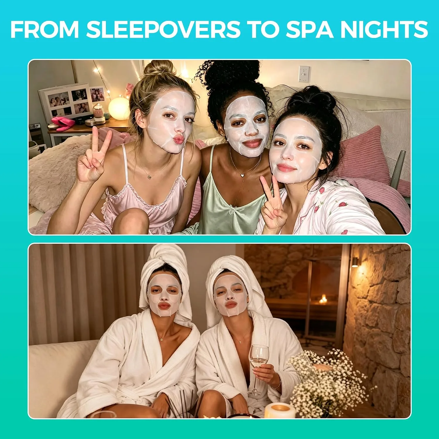 ZealSea Face Mask Skincare Facial Sheet Mask Spa Gifts for Kids Girls Women