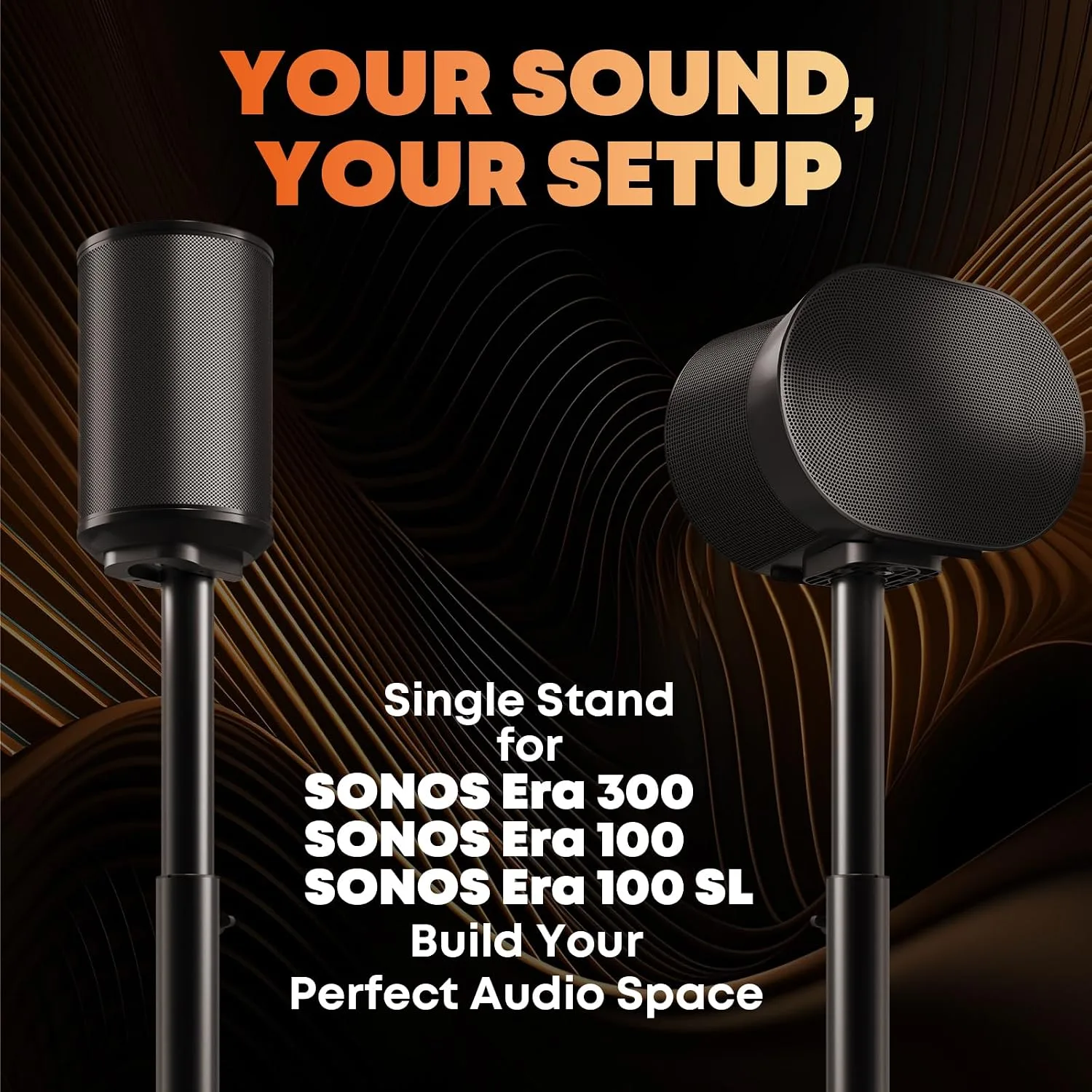 Single Speaker Stand for Sonos Era 100, 100 SL & Era 300, Hidden Cable