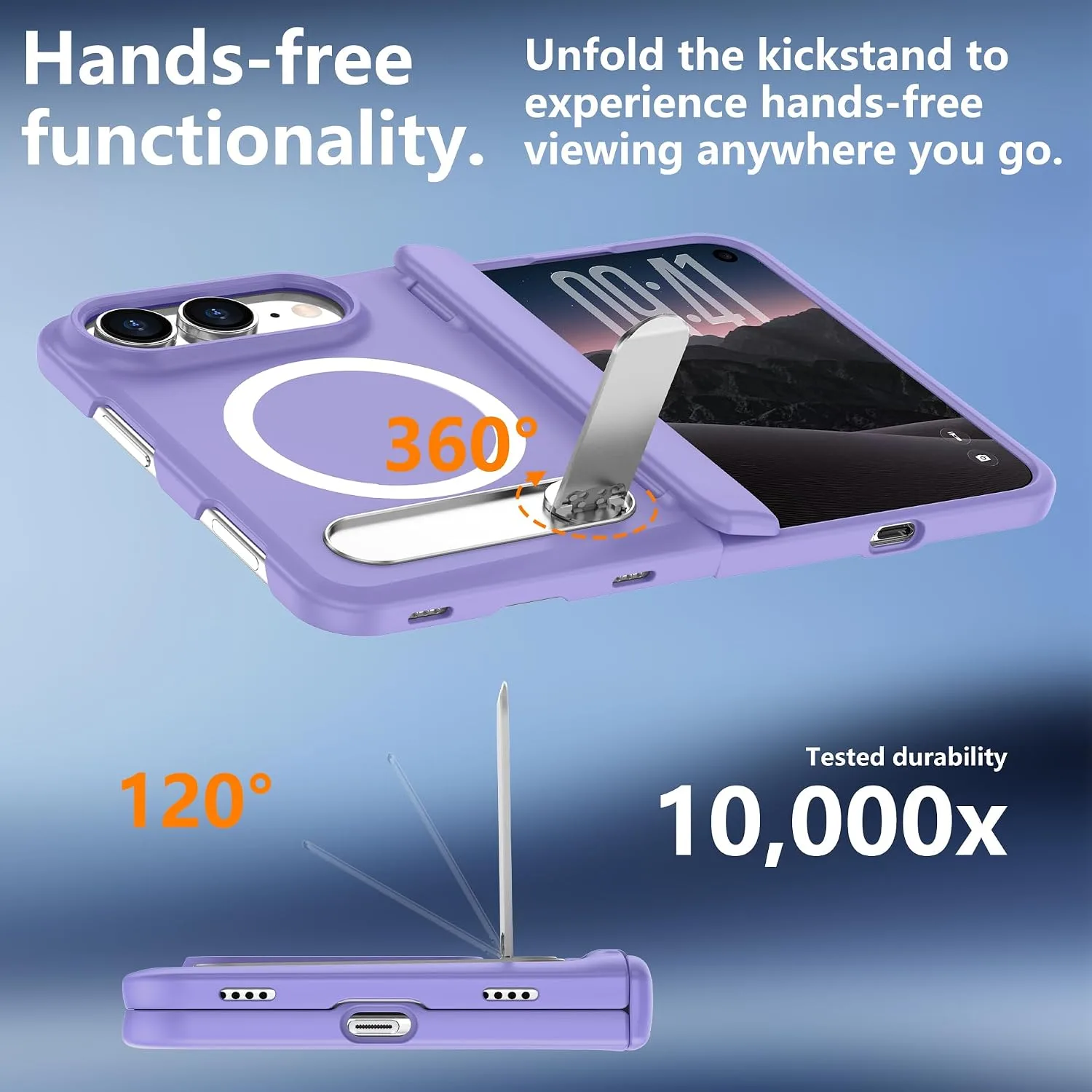 For iPhone Duo Case/iPhone Fold Case with Kickstand & Screen Protector