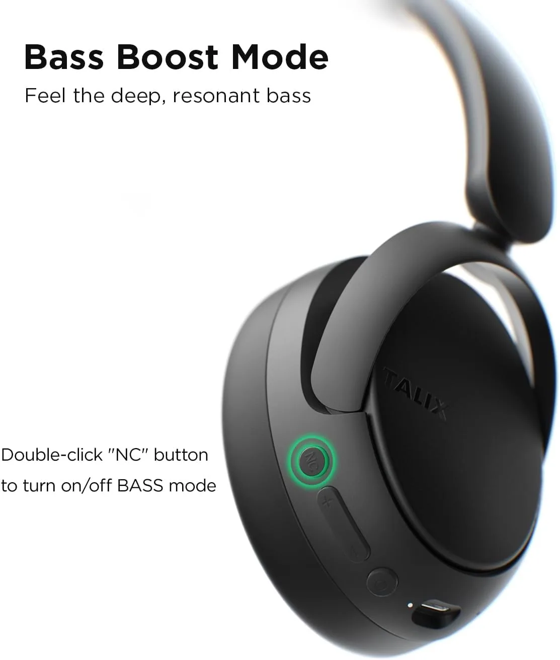 H30 Hi-Res Bluetooth Headphones Wireless Over Ear, Black