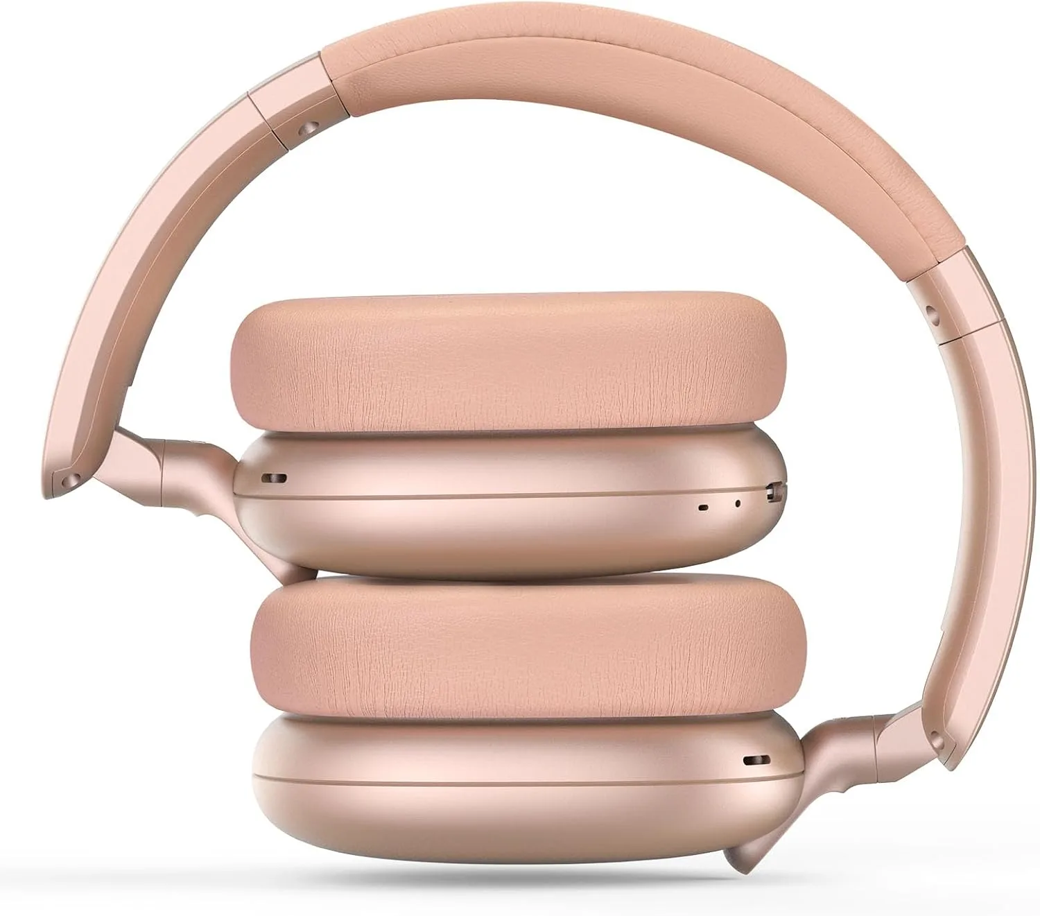 C6 Active Noise Cancelling Headphones, Wireless Over Ear Bluetooth Headphones, 60H Playtime, Lightweight Folding Comfort Fit Ear Cups Headset with Mic for iPad/PC/Home Rose Gold