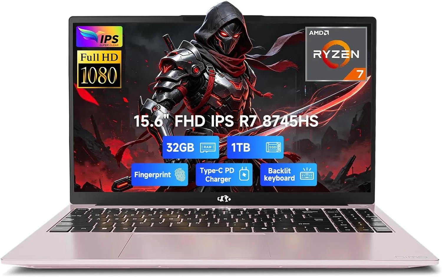 15.6" AI Laptop | 2026-2027 AMD Ryzen 7 8745HS 32GB DDR5 5600MHz 1TB SSD