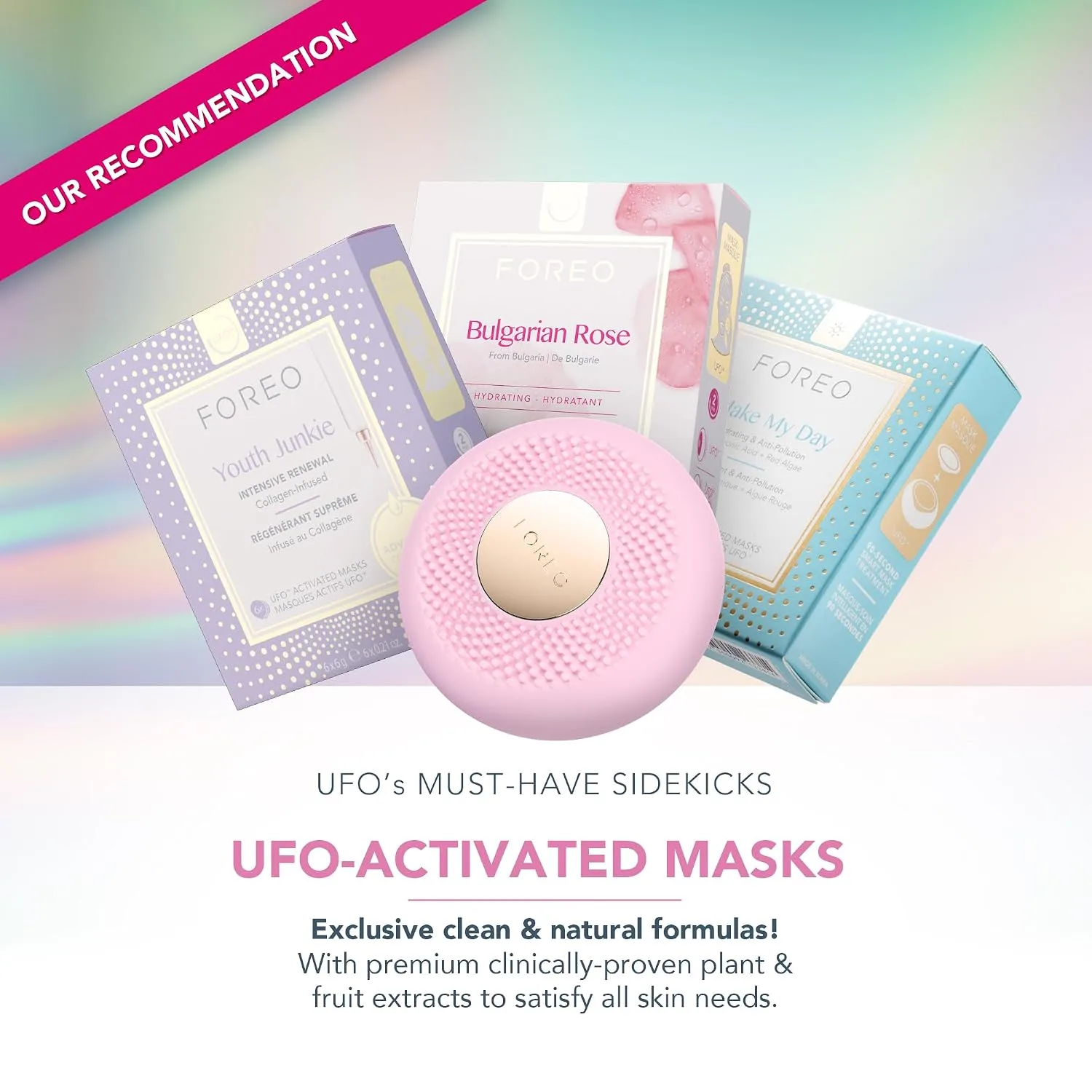 FOREO UFO 3 mini Face Mask Skincare - Face Moisturiser, Red Light