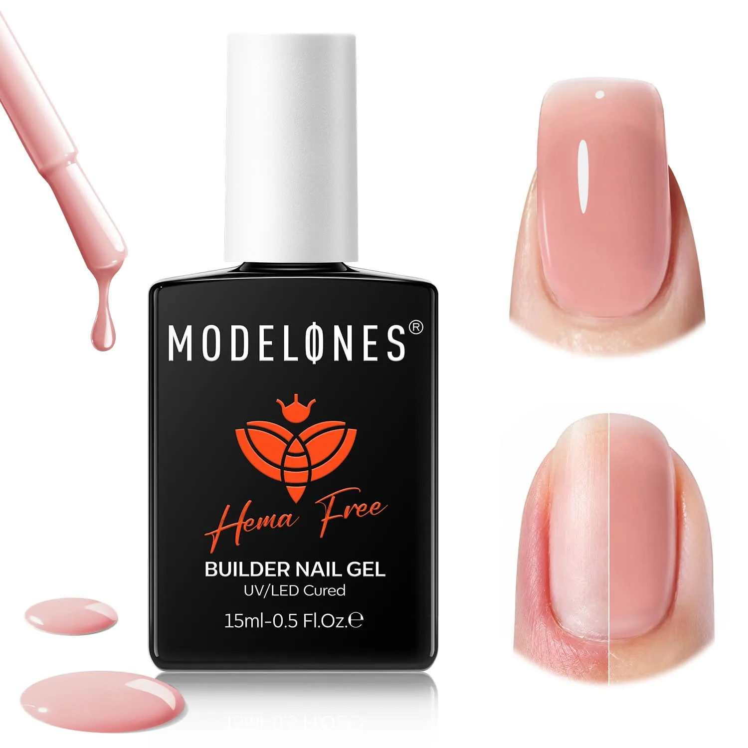 Esmalte en gel Modelones Builder Nail Gel Nude Neutral HEMA-Free