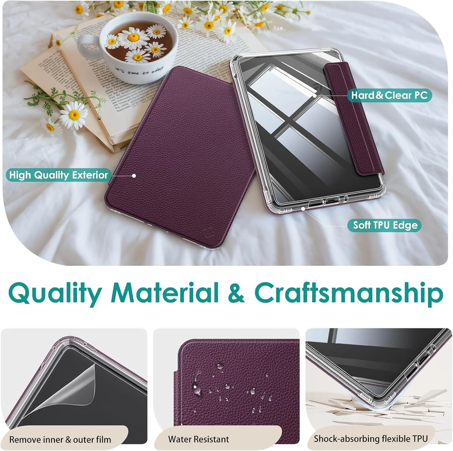 Fintie Detachable Case for Kindle Paperwhite 12th Gen 2024/Kindle Colorsoft