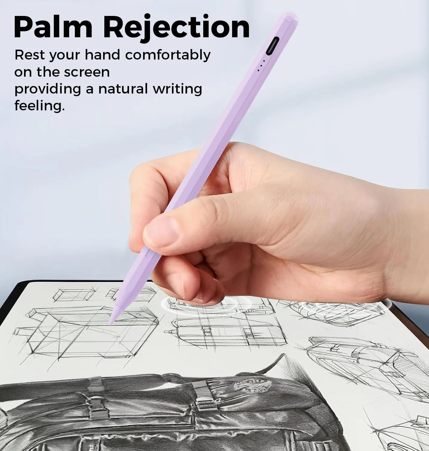 Stylus Pen for iPad 11th&10th&9th Generation,Fast Charge Pencil for Apple iPad,Palm Rejection,Tilt Sensitivity,Compatible with 2018-2025 iPad11/10/9/8/7/6th,Pro 13" M4/12.9"/11",Air 3/4/5/M2,Mini 5/6