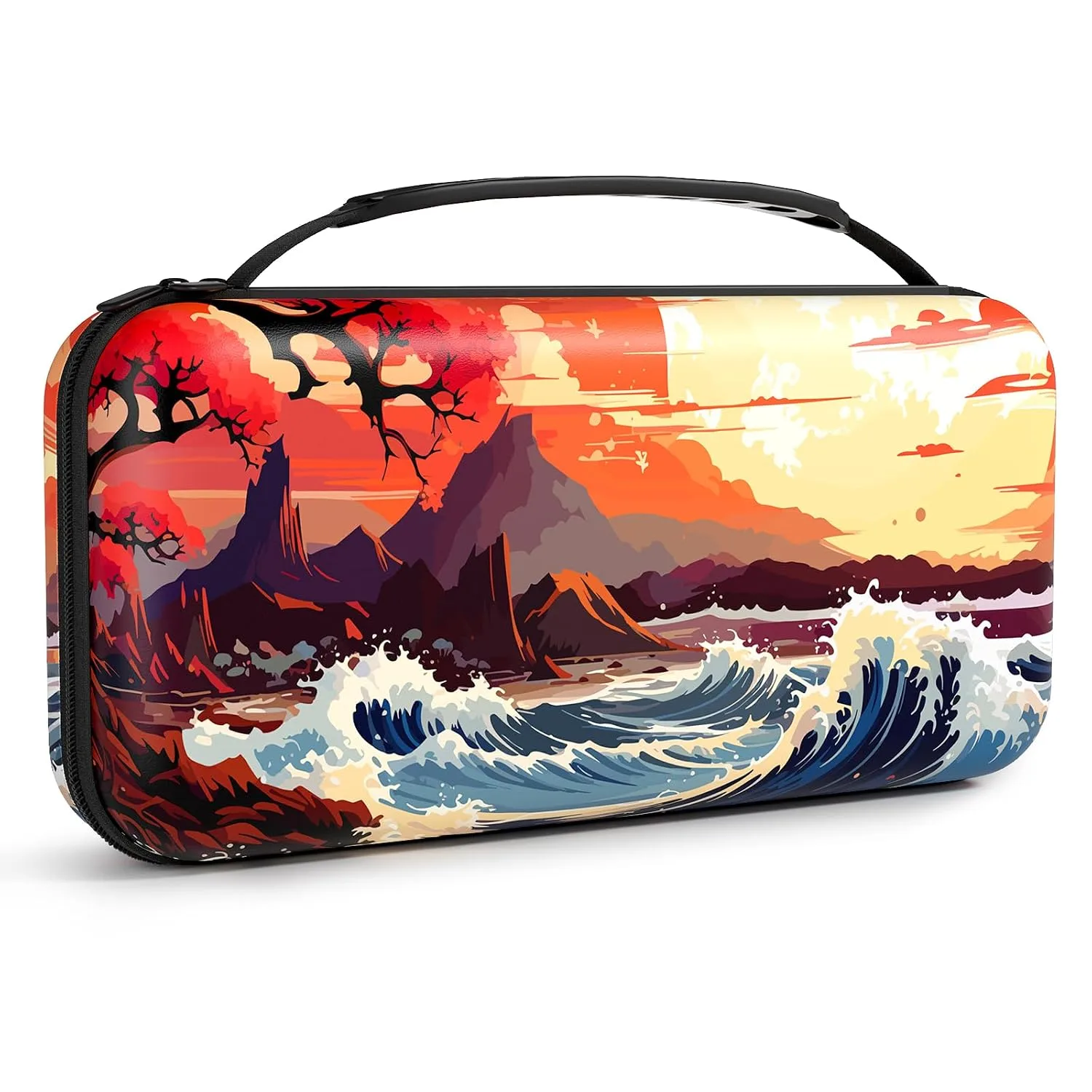 NPOOYI Carrying Case for Nintendo Switch OLED 2021/2017, Hard Shell Cover