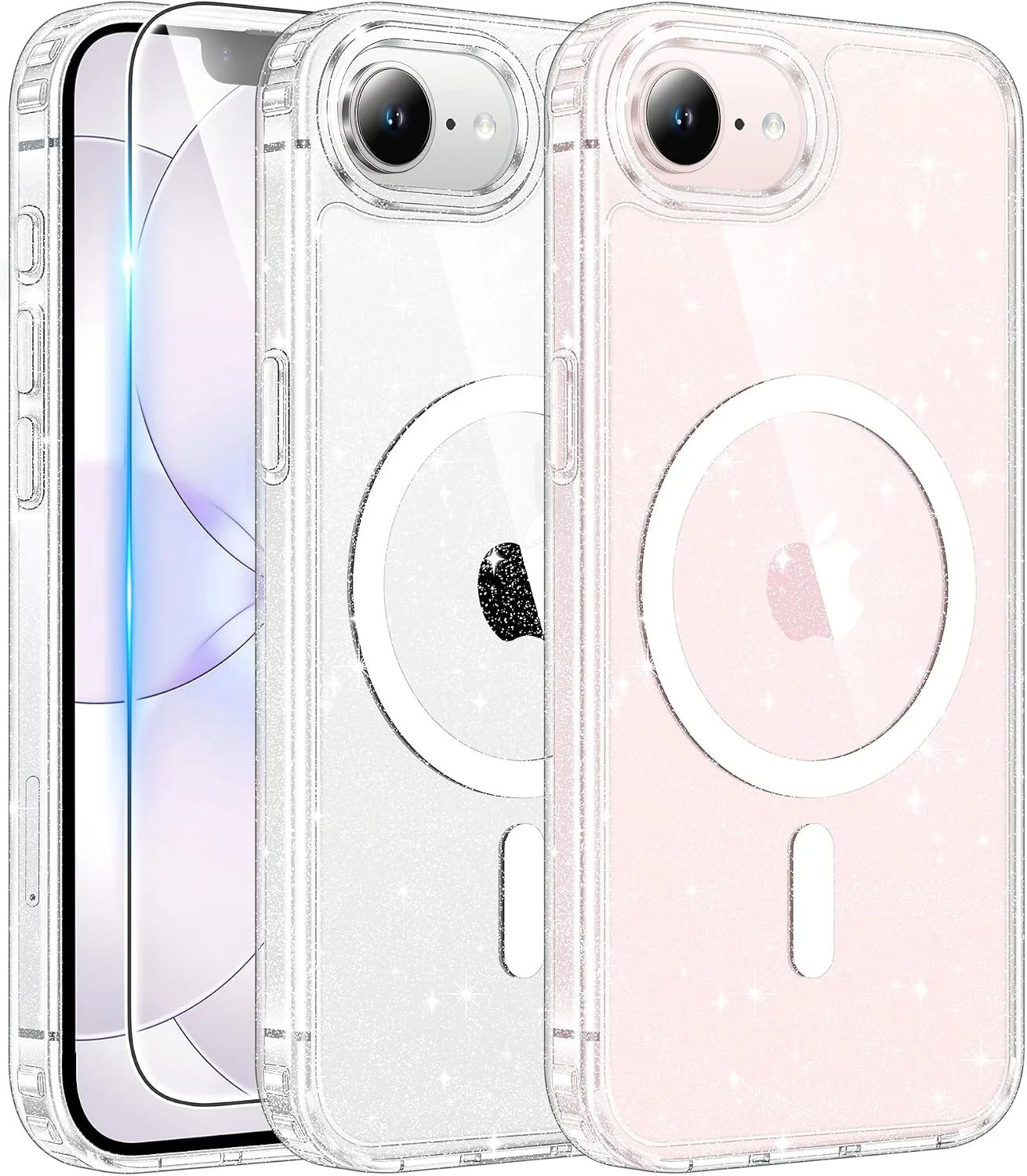 FNTCASE for iPhone iPhone 17e/16e Case Clear with Screen Protector