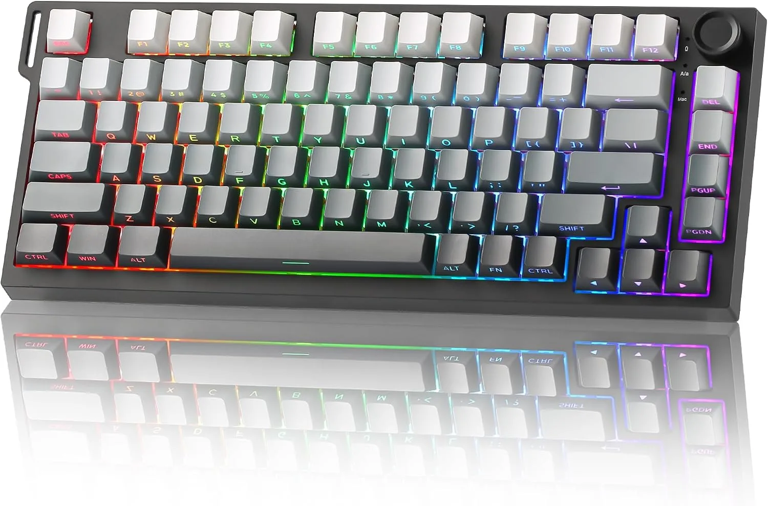 Teclado Gamer Yunzii RT75 PRO inalámbrico Dual 8K Gradient Negro, Red Switch