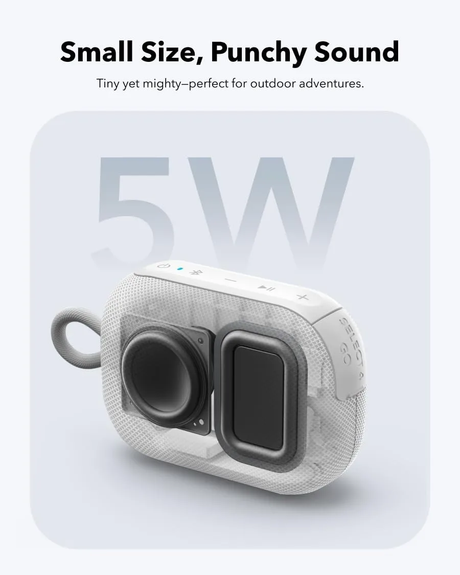 Soundcore Select 4 Go Bluetooth Shower Speaker by Anker, IP67
