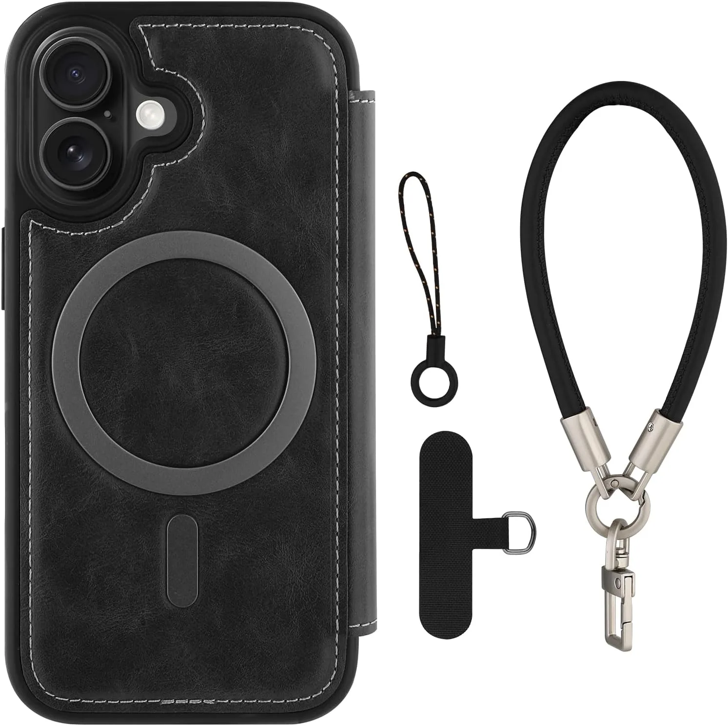 Funda billetera para iPhone 17 Aidvaia Gris