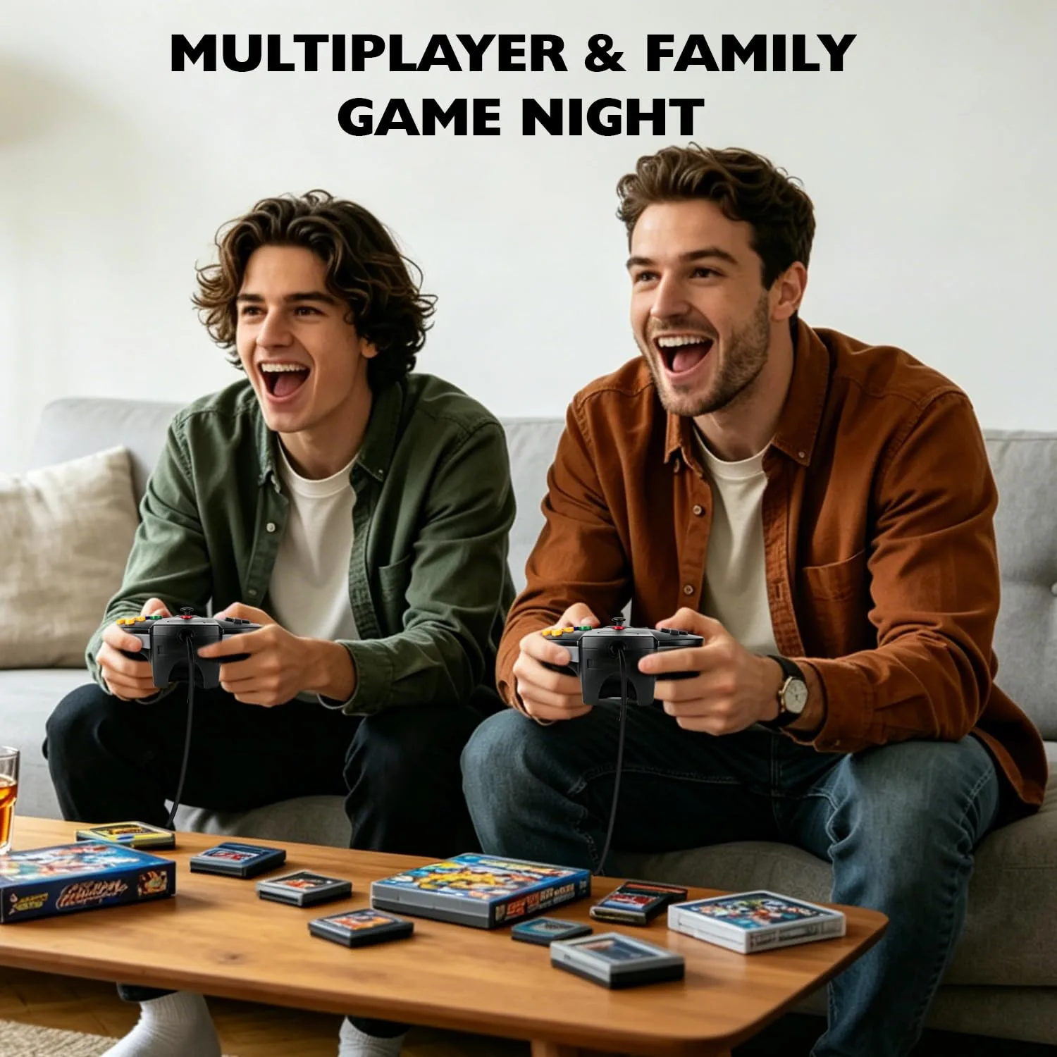 miadore Classic N64 Controller 2 Pack, Wired Retro N64 Remote Joystick Gamepad Controller Compatible with N64 Video Game System Console(black+Gray)