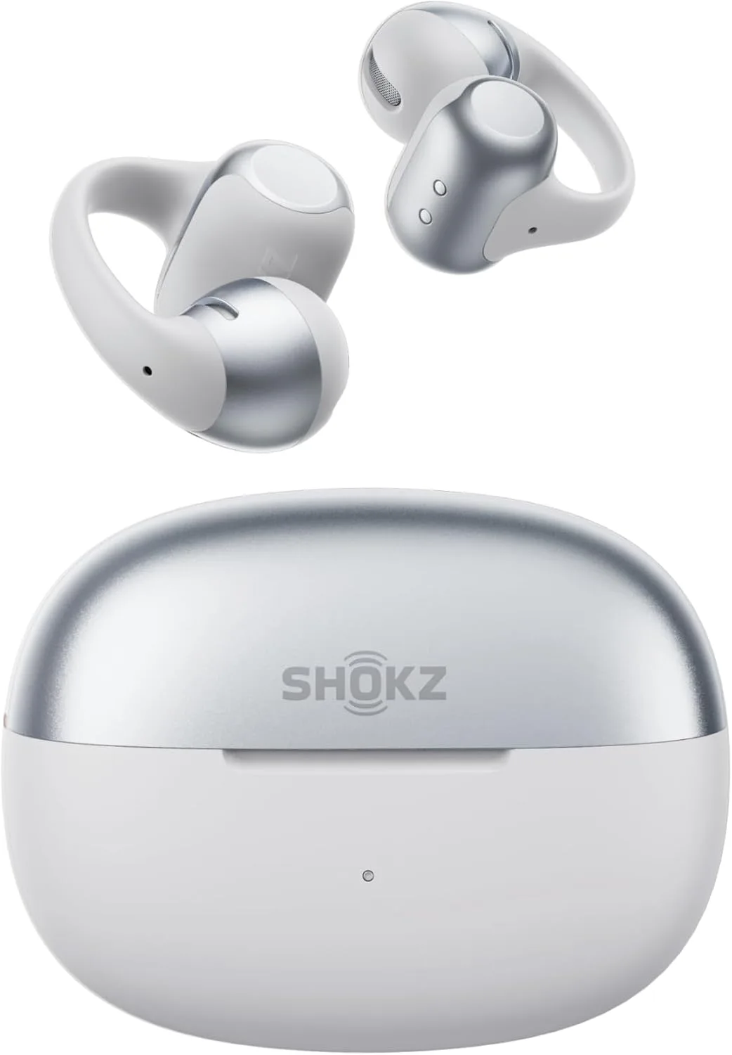 SHOKZ OpenDots 2 Open-Ear Clip-On Earbuds, Grey, Dolby Audio, 3 Mics
