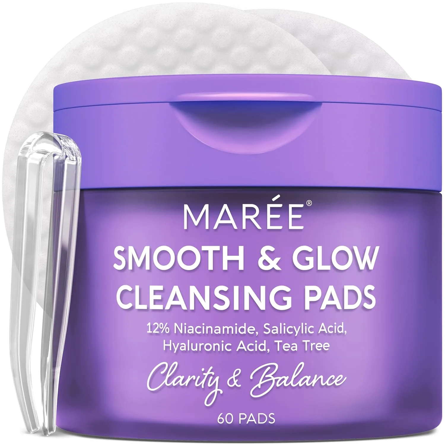 MAREE Niacinamide Face Cleansing Pads - Facial Cleansing Pads 0 Pore 60 Ct