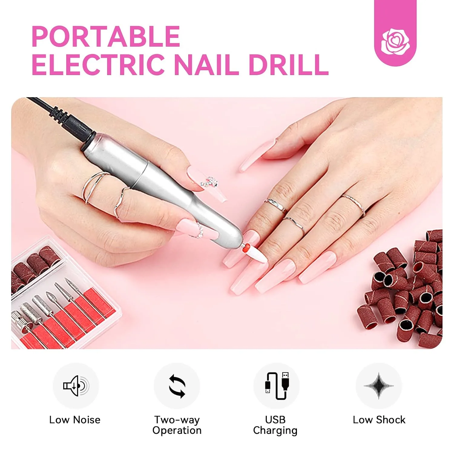 SAVILAND Acrylic Nail Kit with Drill and U V Light for Beginners