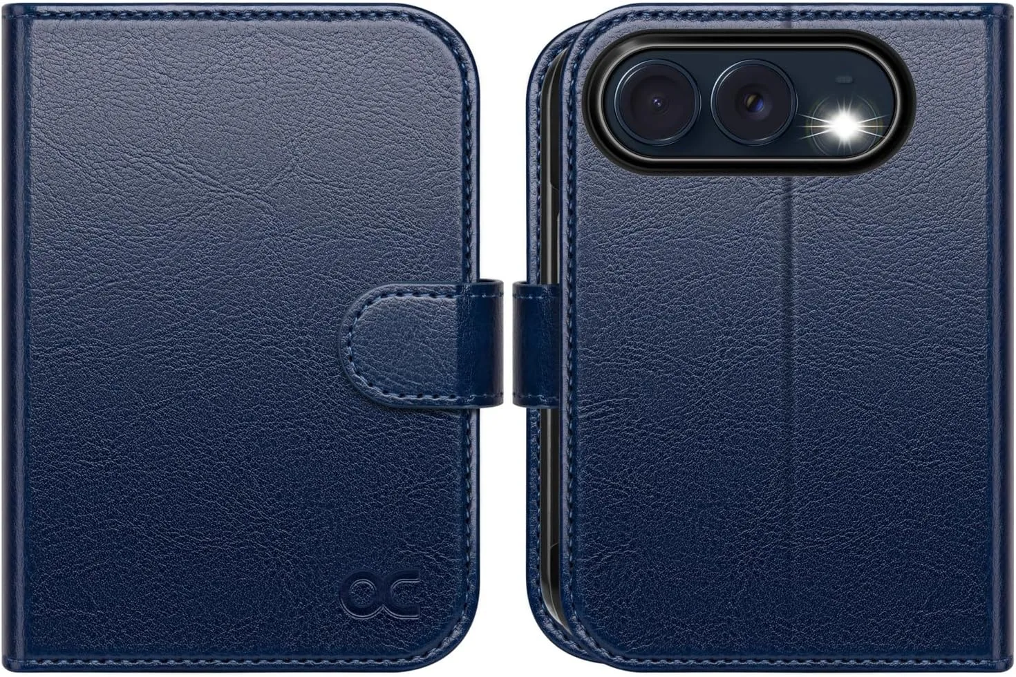 OCASE for iPhone Duo Wallet Case with Card Holder, Blue