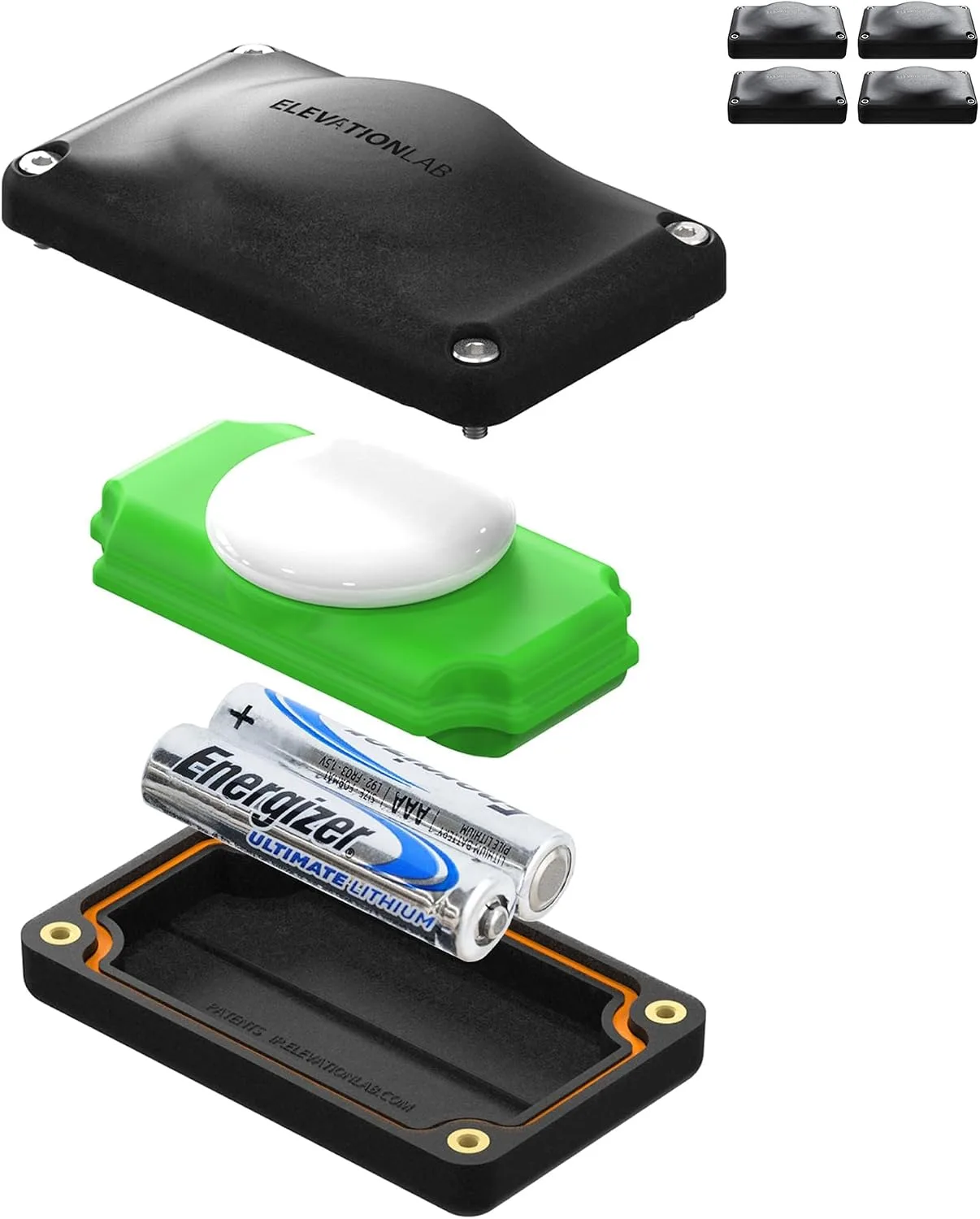 Funda para AirTag Elevation Lab con batería extendida 5 años 4 unidades