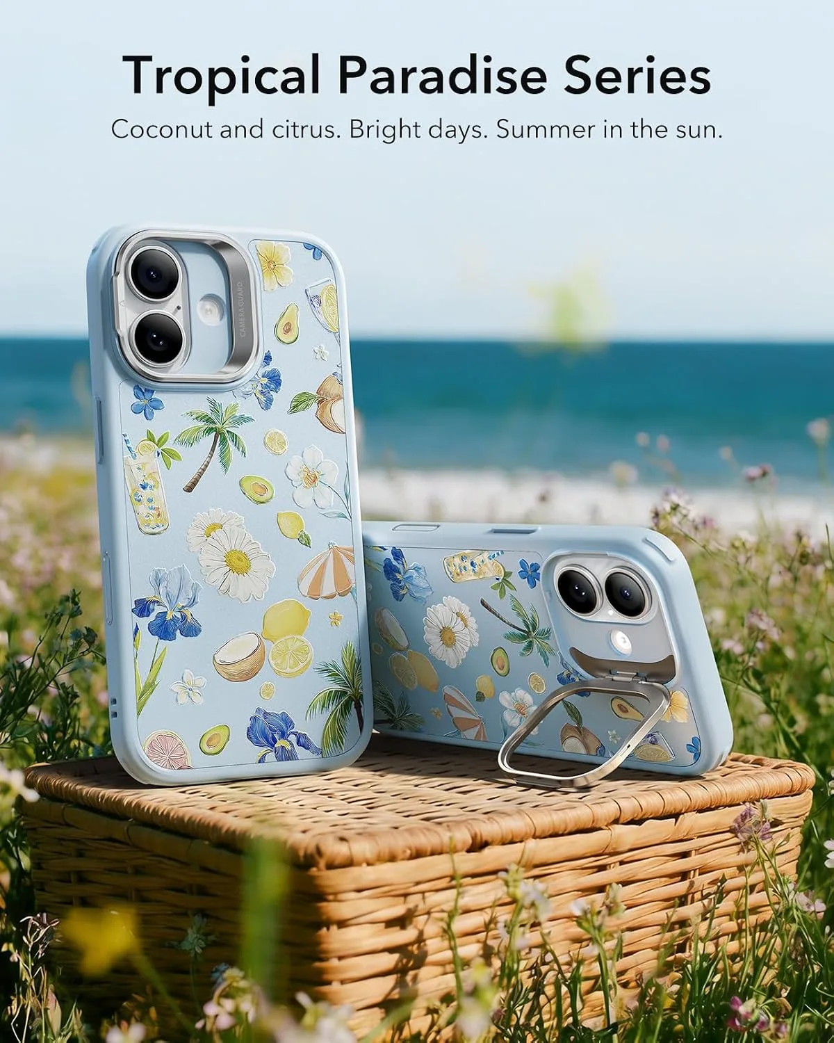 ESR Classic Hybrid Case for iPhone 17 with Flex Stand, Light Blue