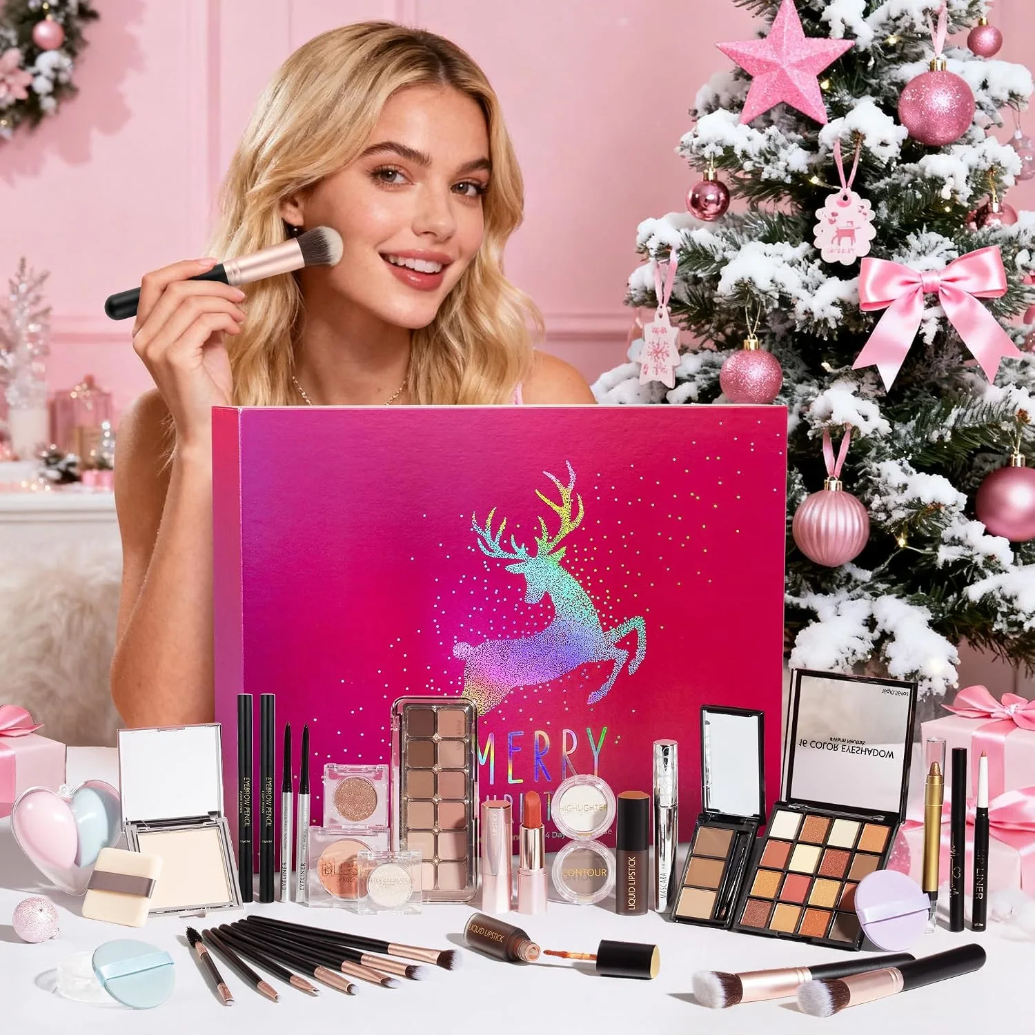 Qinline Makeup Beauty Advent Calendar 2026 for Adults Women Teen Girls Christmas