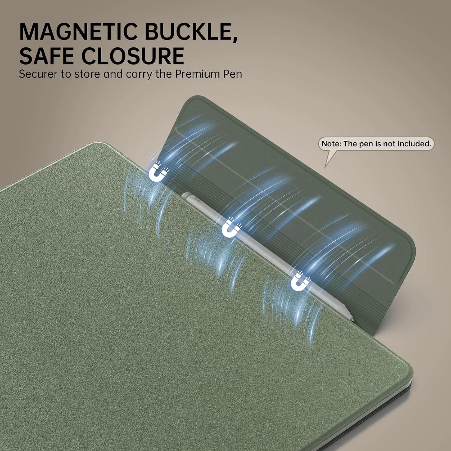 MoKo Magnetic Case for 11" Kindle Scribe 3rd & Colorsoft 1st, Celadon