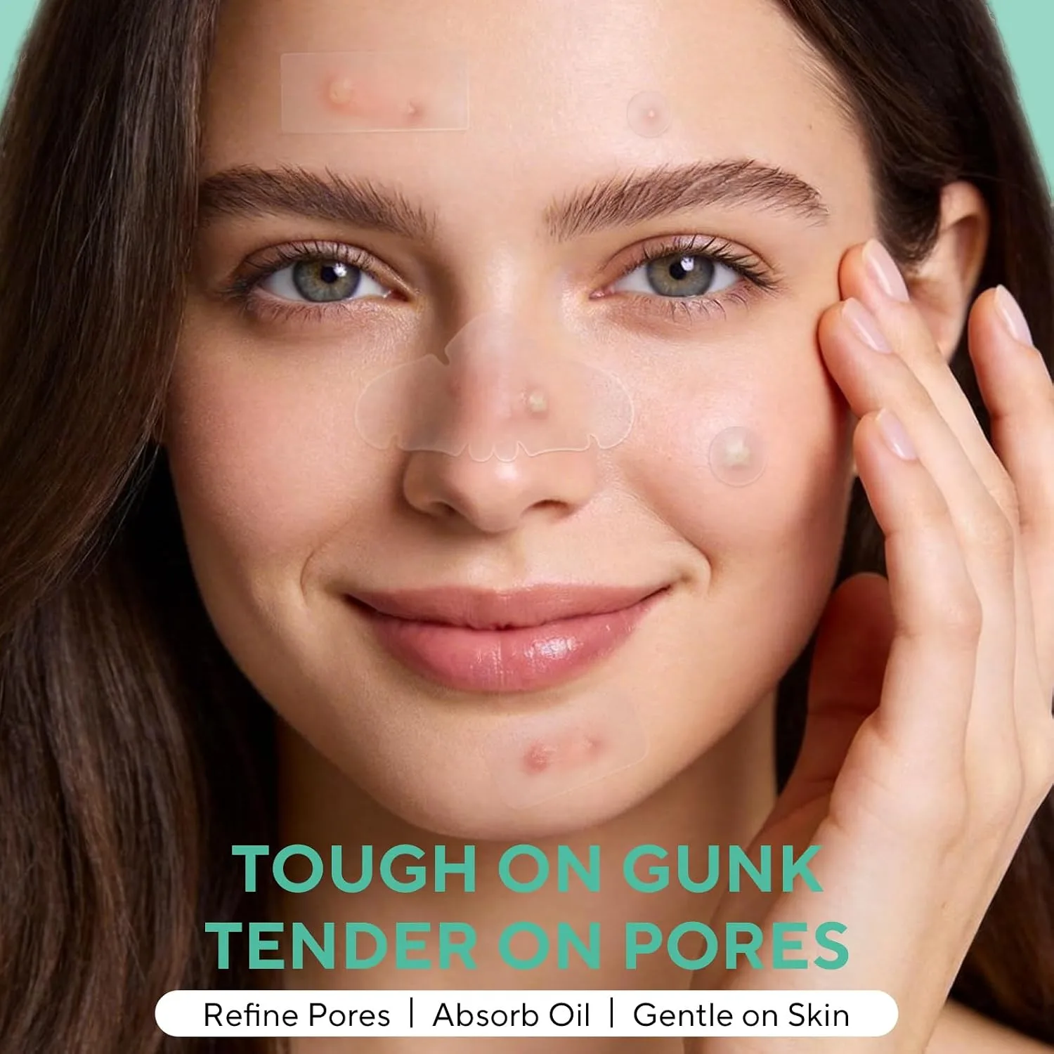 QUSTERE 580 Count Pimple Patches for Face, Large Hydrocolloid Acne Patches Stickers Bandages, Blemishes Zit Breakouts for Cheeks, Forehead, Chin, Nose for Full Face & Body | 7 Sizes | 4 Shapes