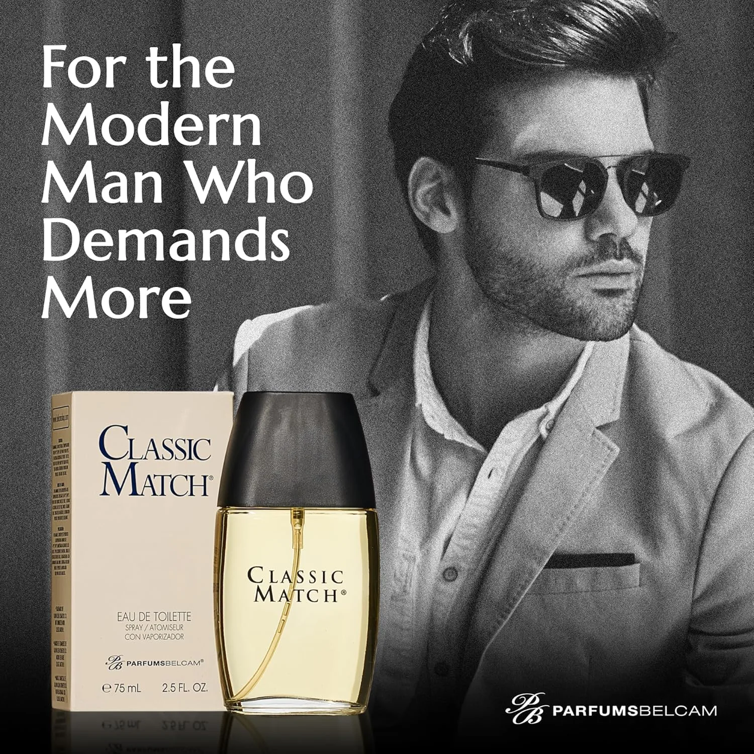 Belcam Beauty Classic Match Eau de Toilette for Men, 2.5 Fl Oz, Pack of 2