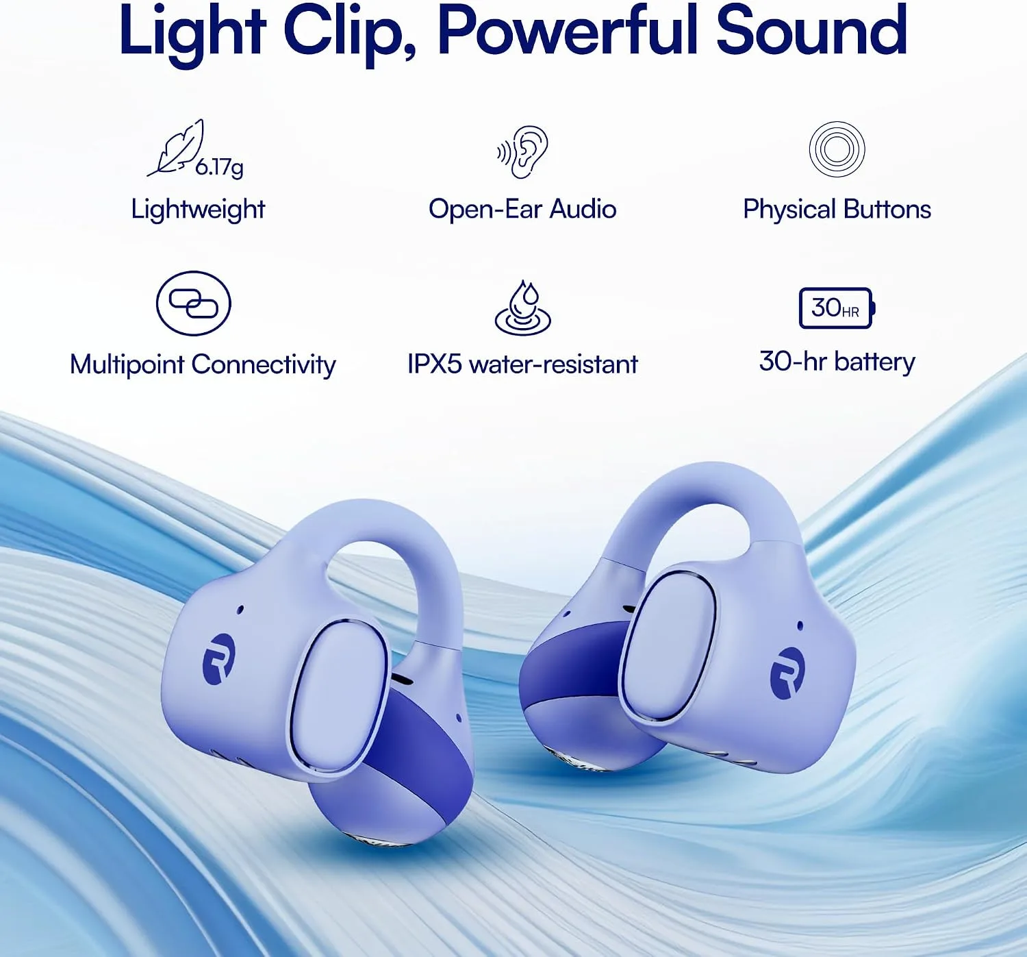 Clip-On Everyday Earbuds by Raycon