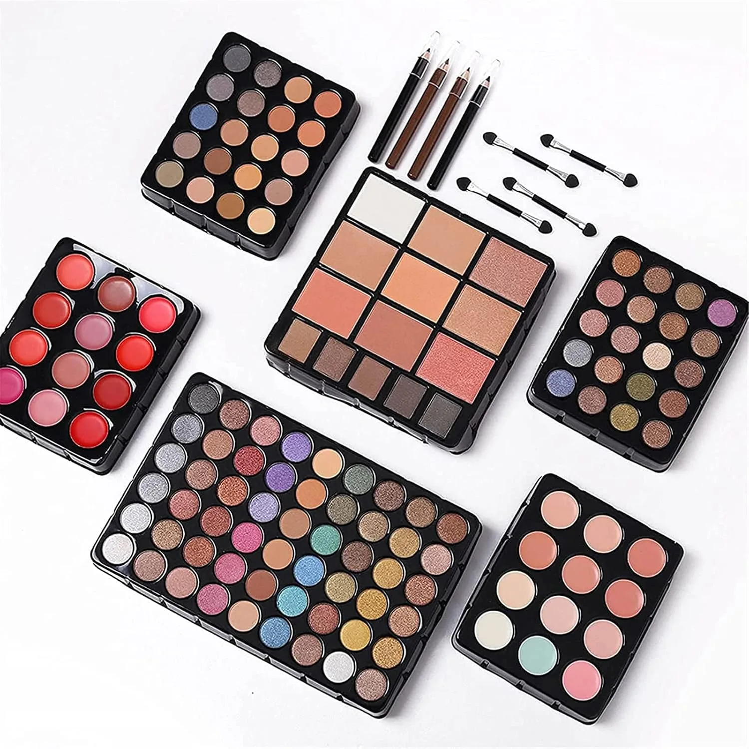 UNIFULL 132 Color All In One Makeup Kit for Women & Girls, Professional Full Set Including Eyeshadow, Lipstick, Concealer, Lip Gloss, Eyeliner, Mascara, Makeup Brushes (006N1-Pink)