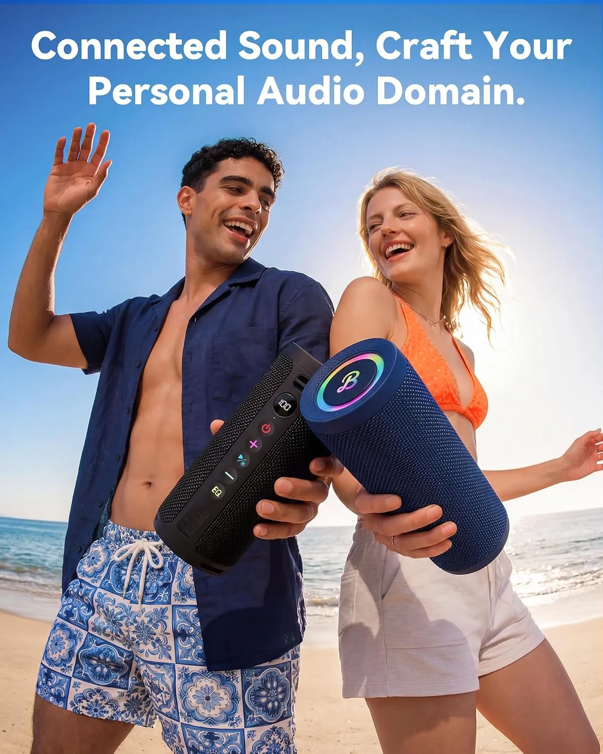 BassBloom Roar 3 Portable Bluetooth Speaker,IPX6 Waterproof,20W