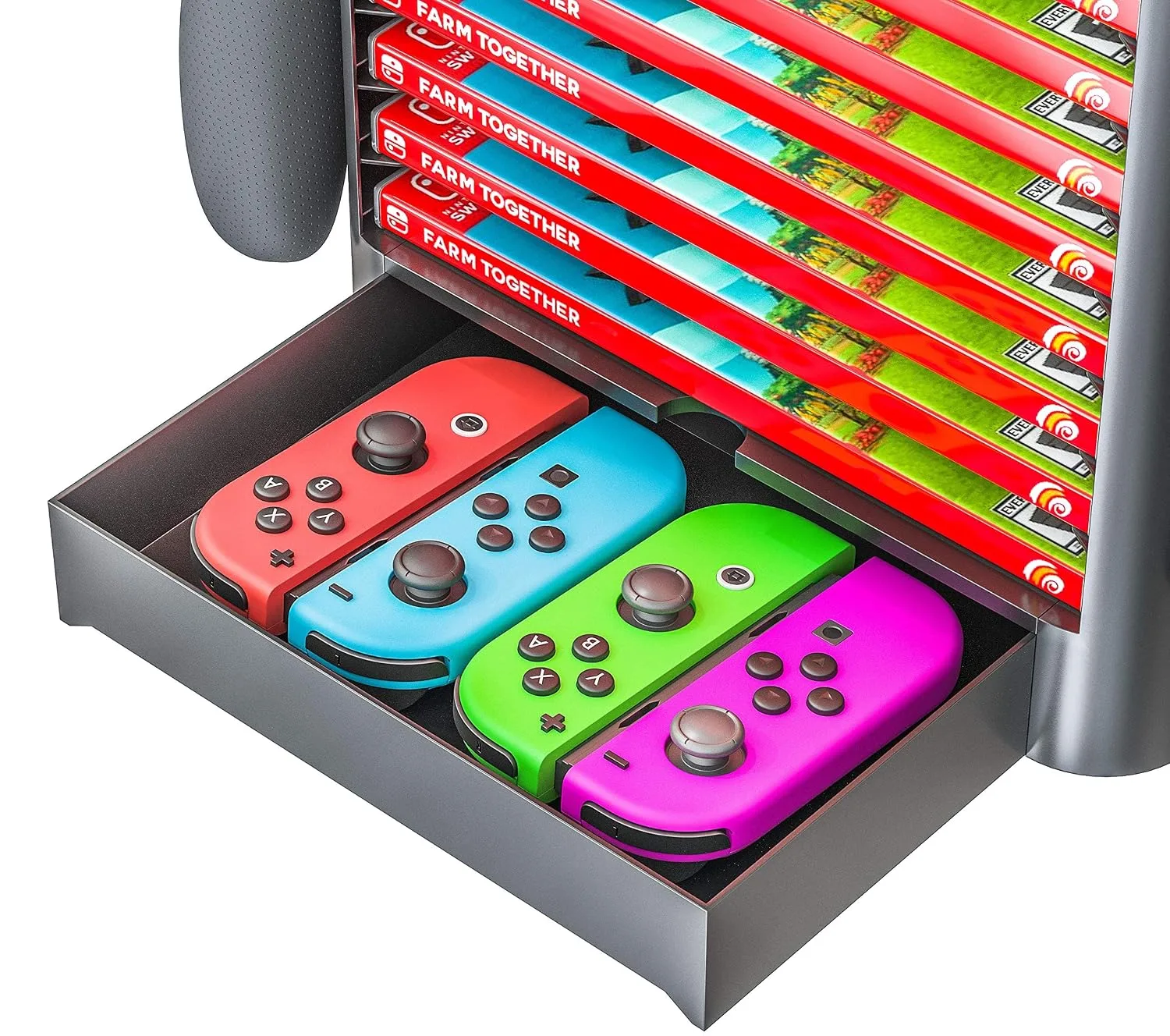 NS Compatible Nintendo Switch Games Holder, Nintendo Switch Stand - Black