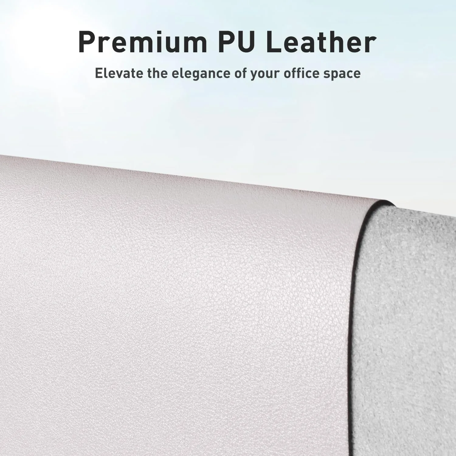 Aothia Large PU Leather Desk Pad Protector – Non-Slip Mouse Pad & Writing Mat for Office/Home, Waterproof, Easy to Clean (23.6" x 13.7", Pale Lavender White)