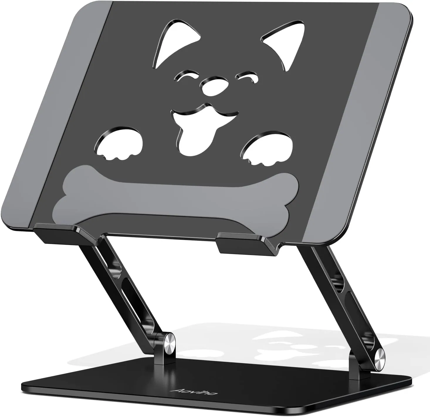 Base para laptop Aoviho aluminio para laptops de 10" a 17.3" negro