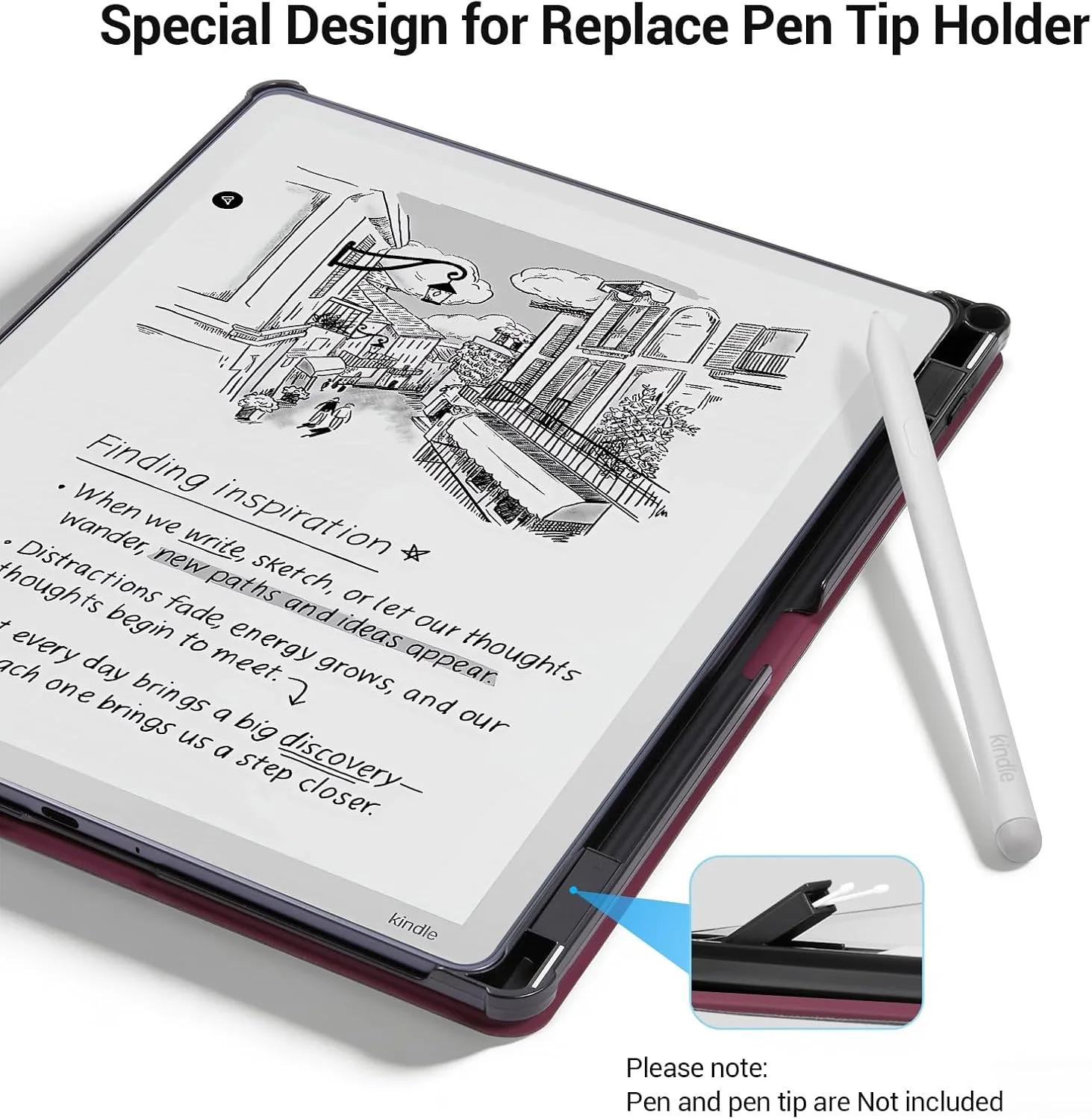 CoBak Case for 11" Kindle Scribe 3rd Generation 2025, Kindle Scribe Colorsoft - All New PU Leather Cover with Auto Sleep Wake, Pen Holder for Scribe 11" 2025 Released