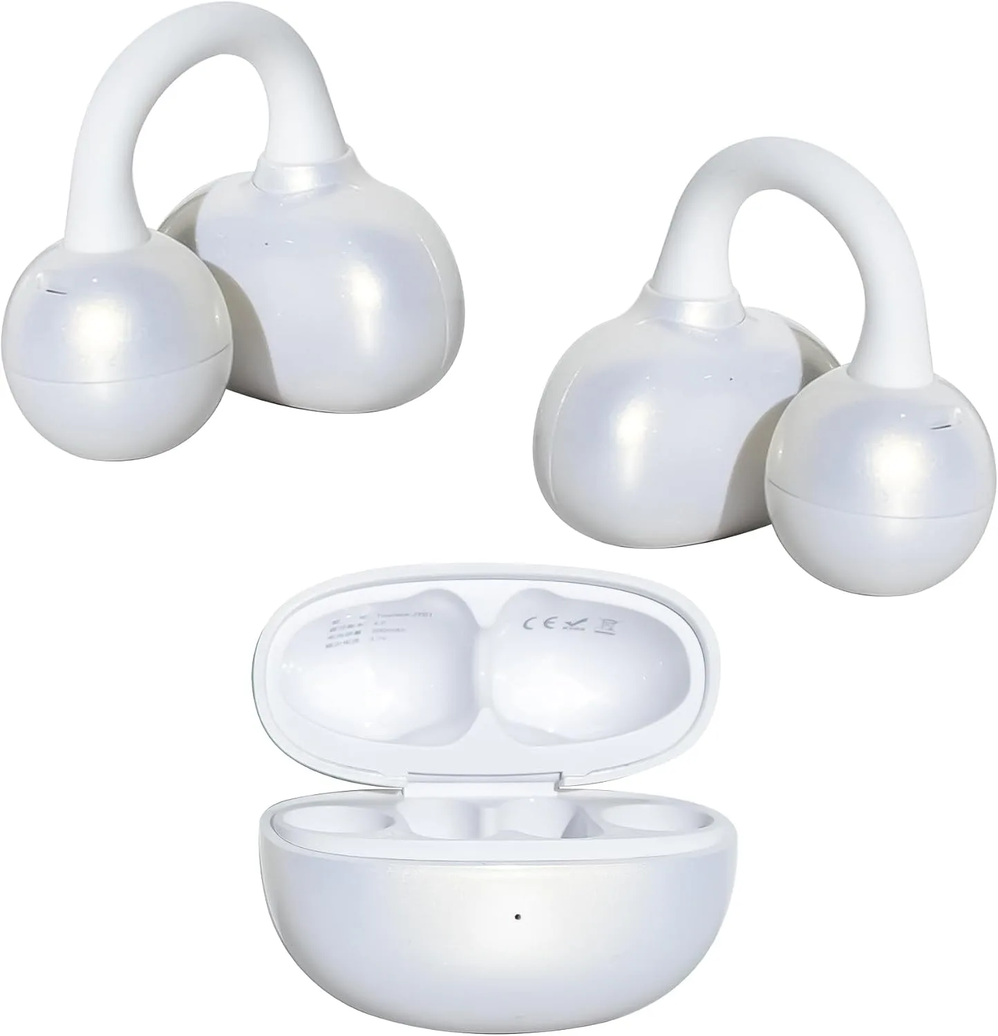 M30 Open Ear Earbuds, Bluetooth 6.0 Wireless Ultra Audio, ENC AI Air Conduction Headphones, 60H Playtime, Stereo Sound, Touch Control, Premium Clip-On Open-Ear Earphones for Office & Daily Use
