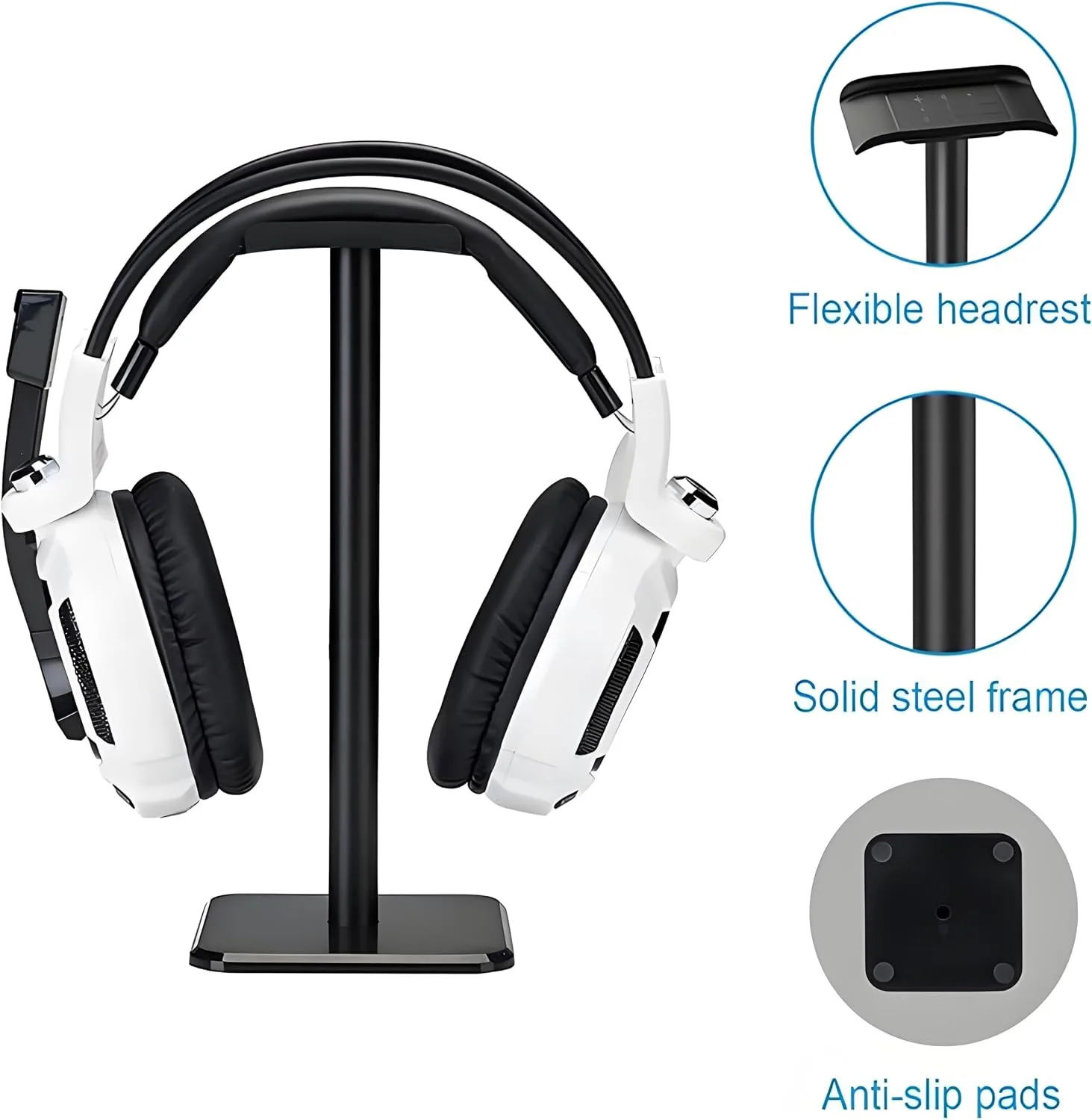 Headphone Stand, Universal Game Headset Metal Holder Earphone Stand