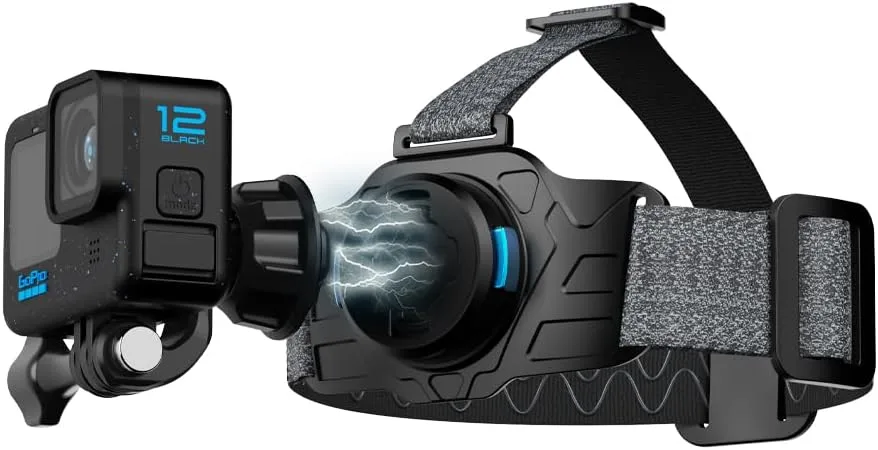 Magnetic Head Strap Mount,Adjustable Head Belt Mount Compatible with Go pro (T19pro)