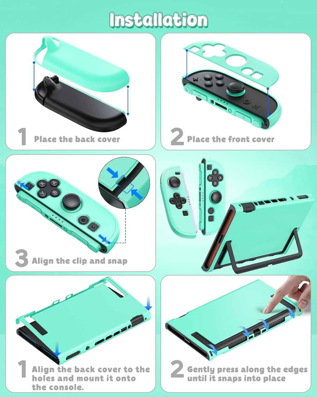 Switch 2 Cover Case&Screen Protector, FYOUNG Dockable Shell for Nintendo 2
