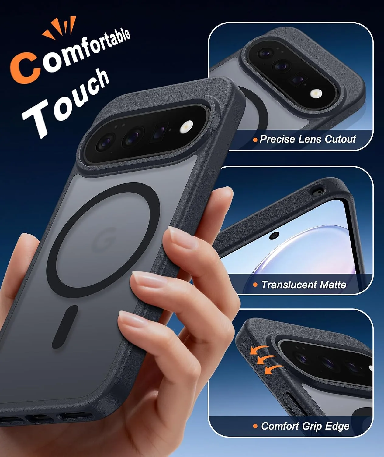 FNTCASE for Google Piexl 11/11 Pro Case Fit for MagSafe Black